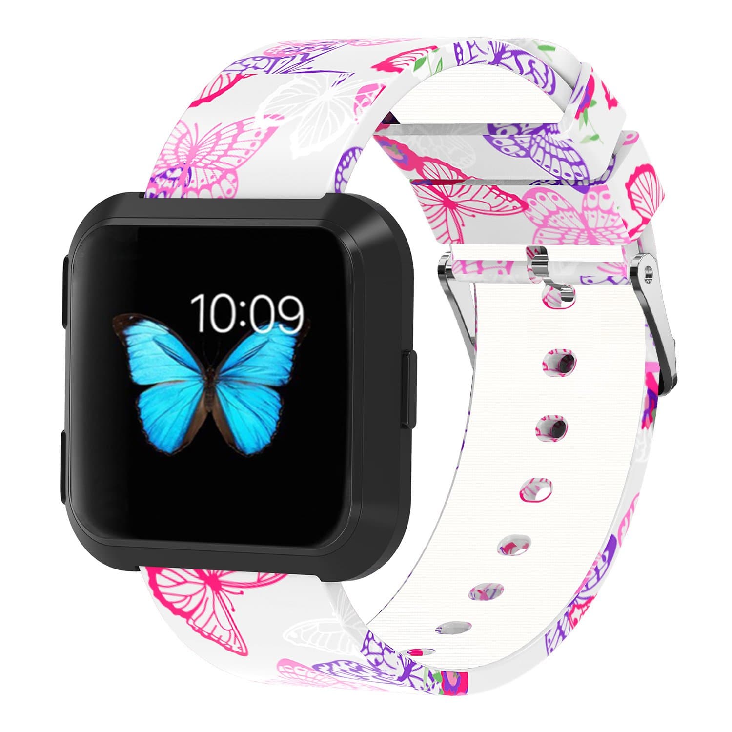 MLQSS Compatible with Versa Bands,Soft Silicone Sport Replacement Accessories Bracelet Wrist Strap Band Compatible with 2019 New Versa Smart Fitness Watch Women Men