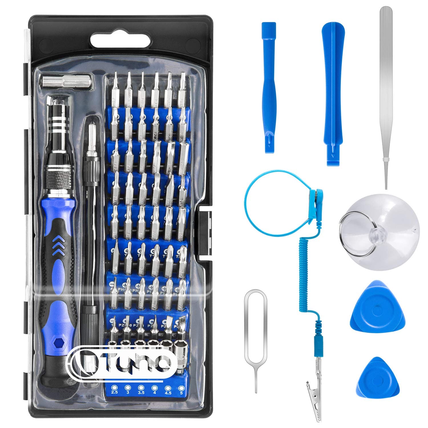 Precision Screwdriver Set TyhoTech 65 in 1 Magnetic Screwdriver Set Repair Tools Kit with 54 Bits Driver Kit for iPhone iPad Laptop Smartphones MacBook PC Watches Xbox Glasses Cameras