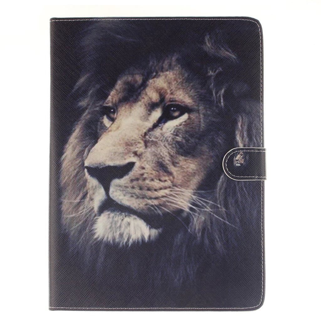 Galaxy Tab S2 9.7 Case, SATURCASE PU Leather Flip Magnet Wallet Stand Card Slots Case Cover for Samsung Galaxy Tab S2 9.7 SM-T810 T815 Cool Lion