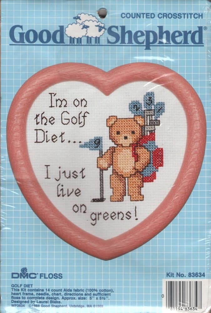 Good Shepherd Golf Diet Counted Cross Stitch Kit 83634