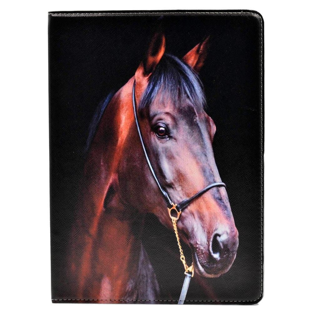Purebred Bay Horse Pattern Leather Stand Folio Case Cover for Apple iPad Pro 9.7" 2016 Model
