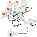 1/4-1oz White Ball Jig Heads - 10 Pack - 5 Sizes to Choose from