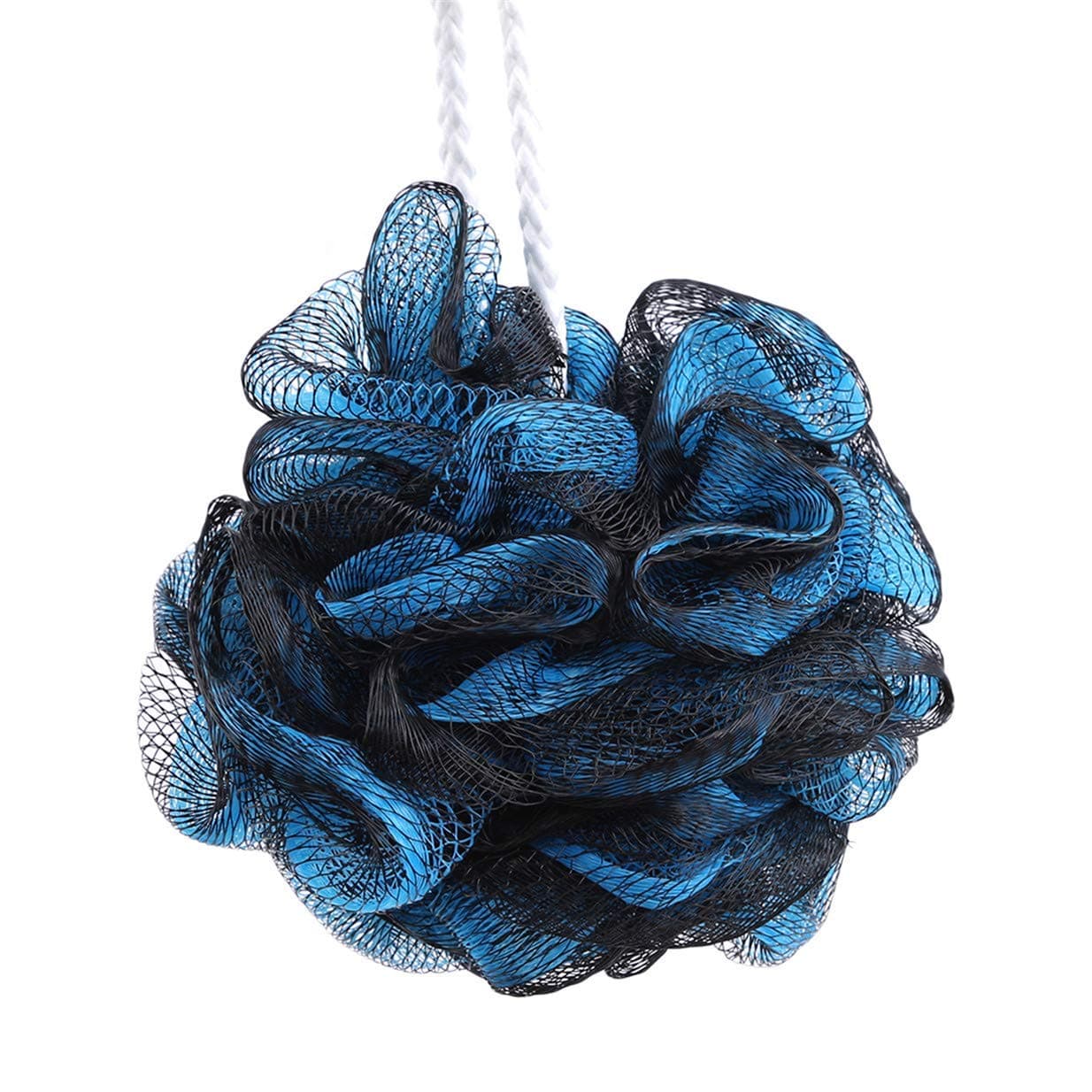 EJY Exfoliating Mesh Bath Shower Sponge Pouf Loofahs Mesh Brush Shower Ball (Blue)