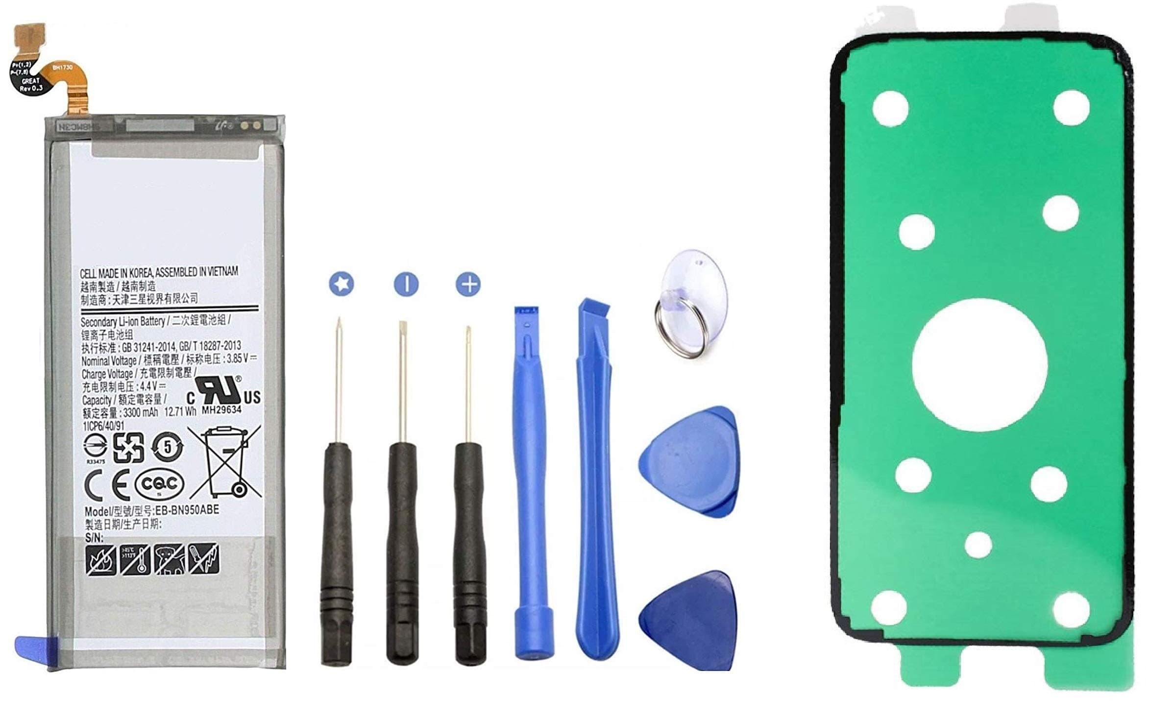 Asesino Battery Compatible with Samsung Note 8 (3300mAh) with Replacement Toolkit for N950 EB-BN50BBE [12-Month Warranty]