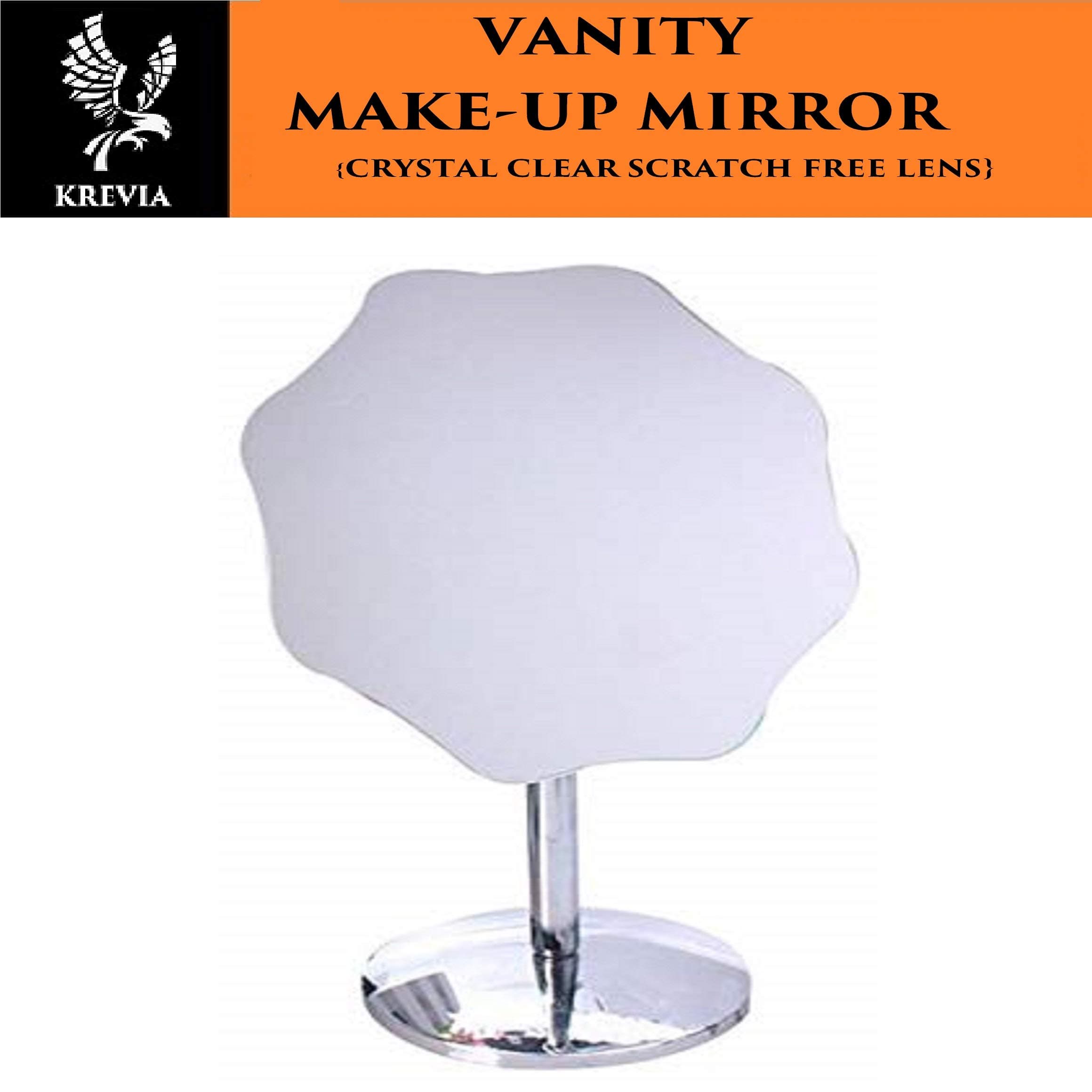 Kriva Metal Desk Table Standing Vanity Star Shape Mirror For Makeup, 1pc(Silver Color)