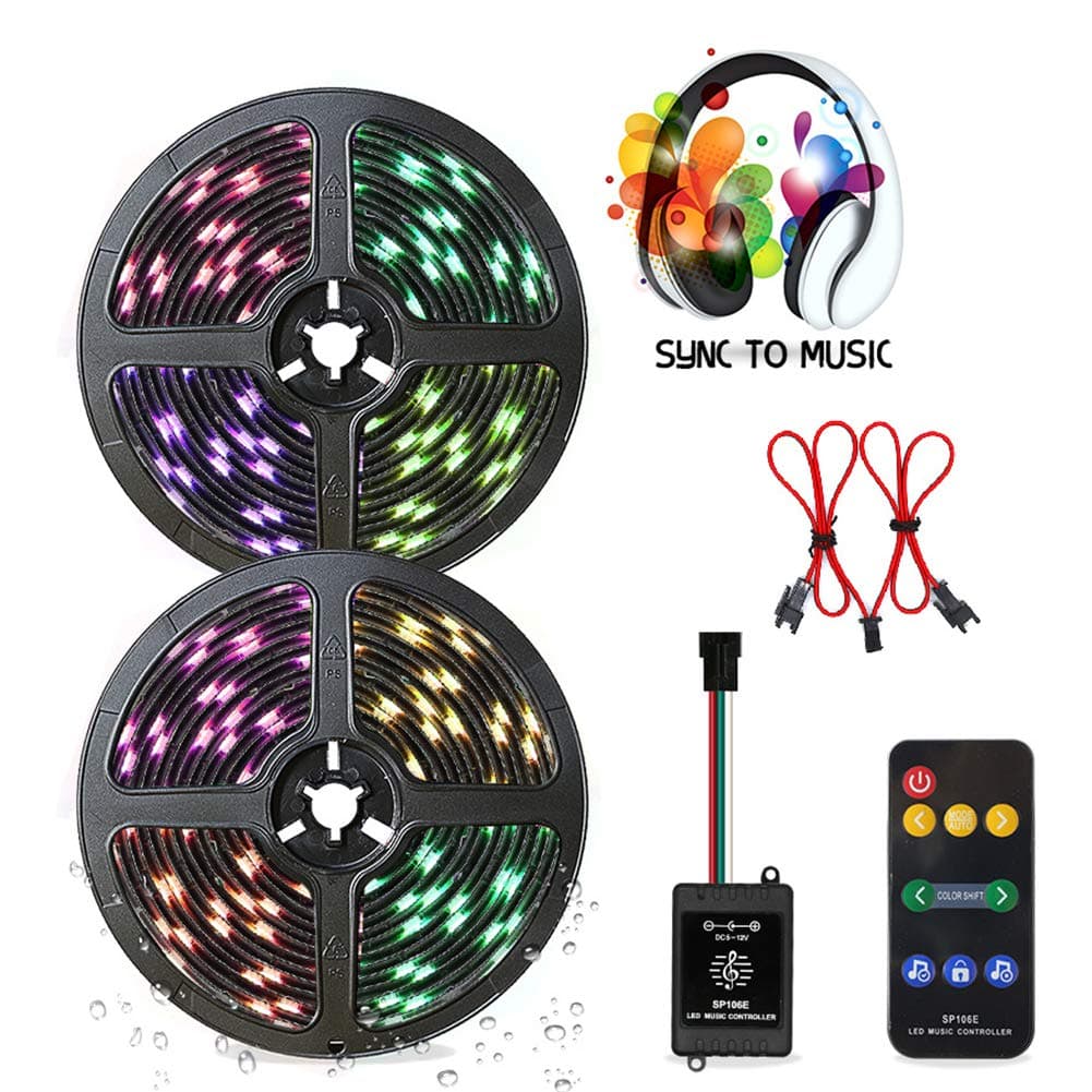 GTRR LED Light Bar 5A Dimmable Controller 44-Key Infrared Remote Control Flexible LED Light Strip for Party Gathering,10 meters 300 lights 5A