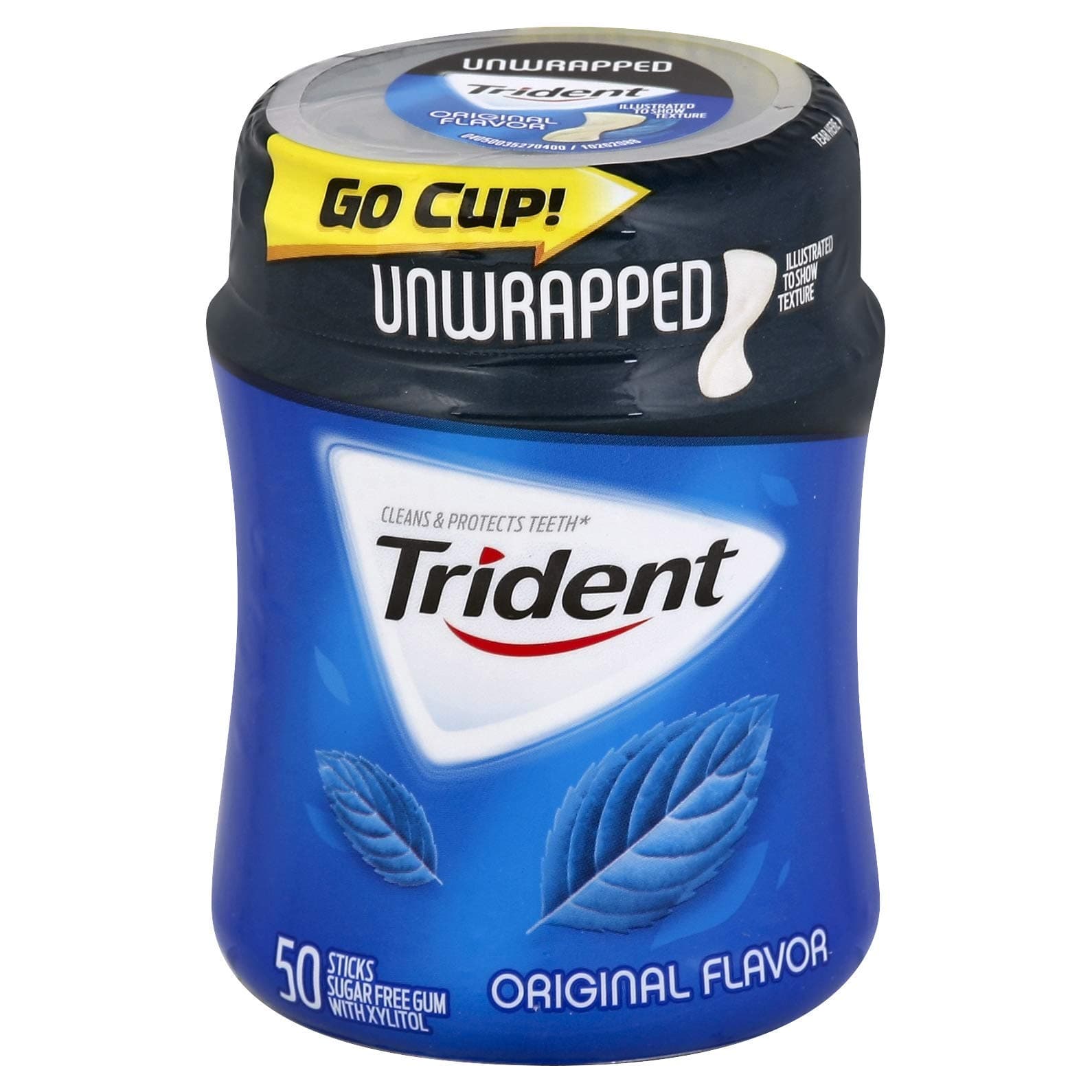 TridentUnwrapped Original Flavor Gum, 50 count per pack -- 24 per case.