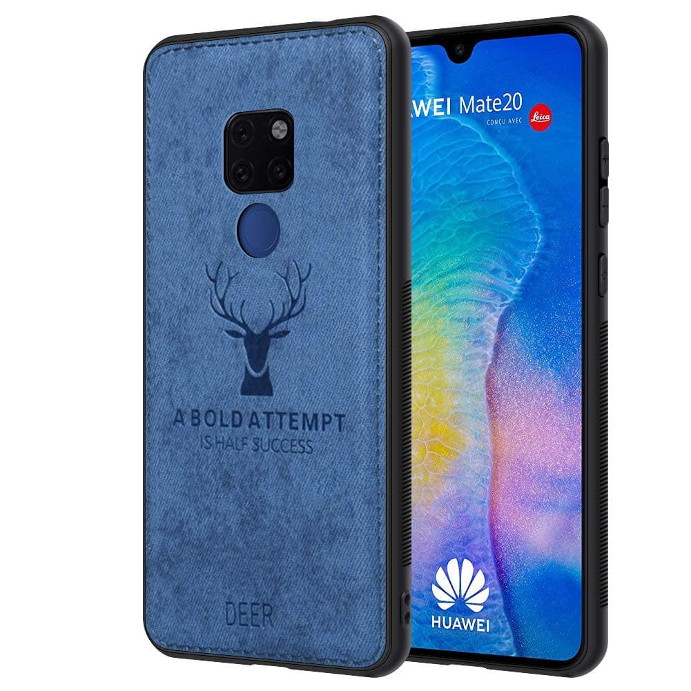 Huawei Mate 20 Case Anti-Scratch Shockproof Protective Smartphone Cover Soft TPU + Cloth Cover for Huawei Mate 20 with 3D Printing Huawei Mate 20 Full Protector Case