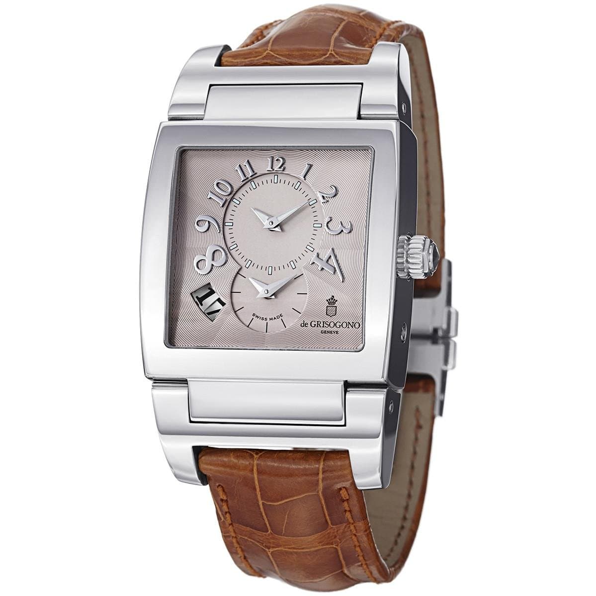de GRISOGONO Instrumento No. Uno Mens Automatic 2nd Time Zone Watch