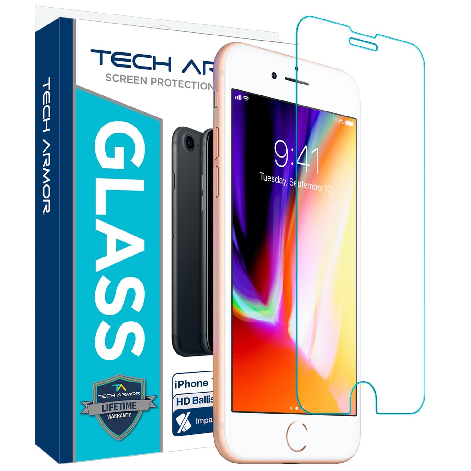 Sameriver Apple iPhone 7, iPhone 6, iPhone 8 Ballistic Glass Screen Protector [1-Pack]