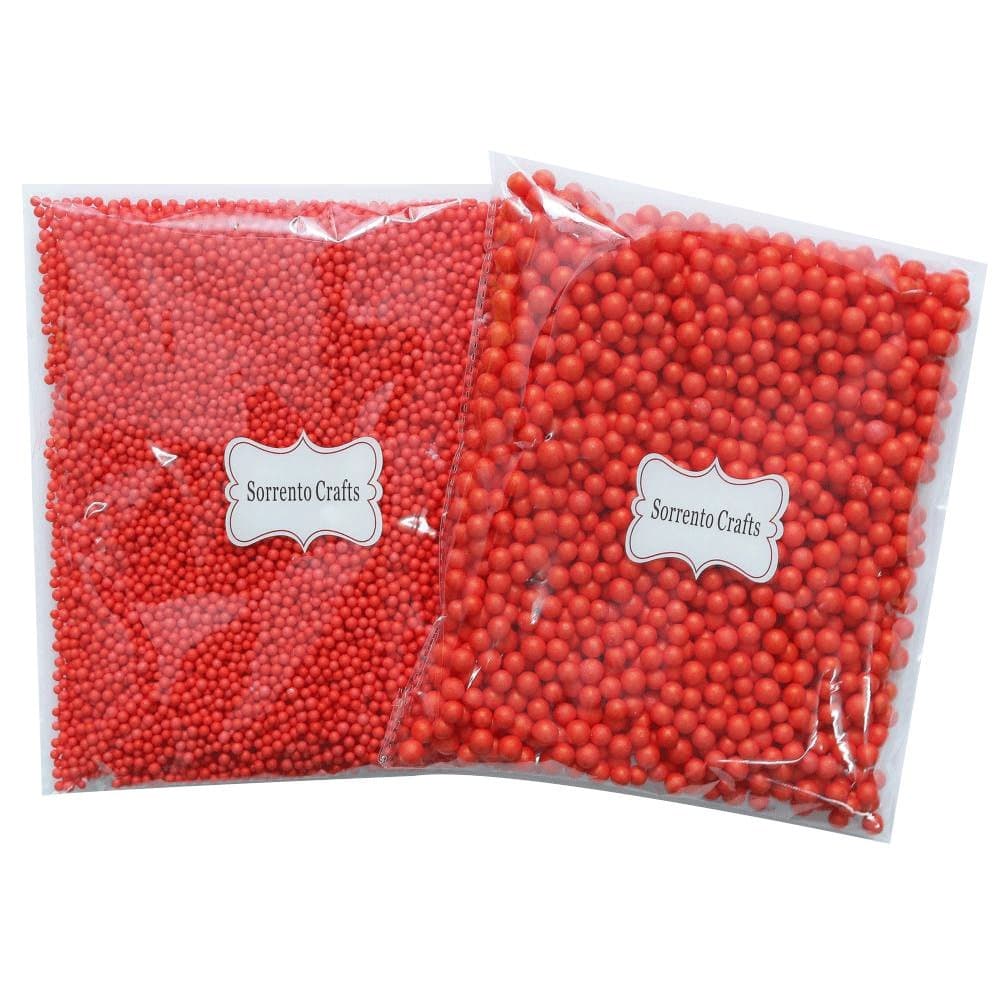Mini Styrofoam Foam Balls Decorative Slime Ball with Fruit Slice DIY Wedding Party School Home Decoration 2packs (red 2)