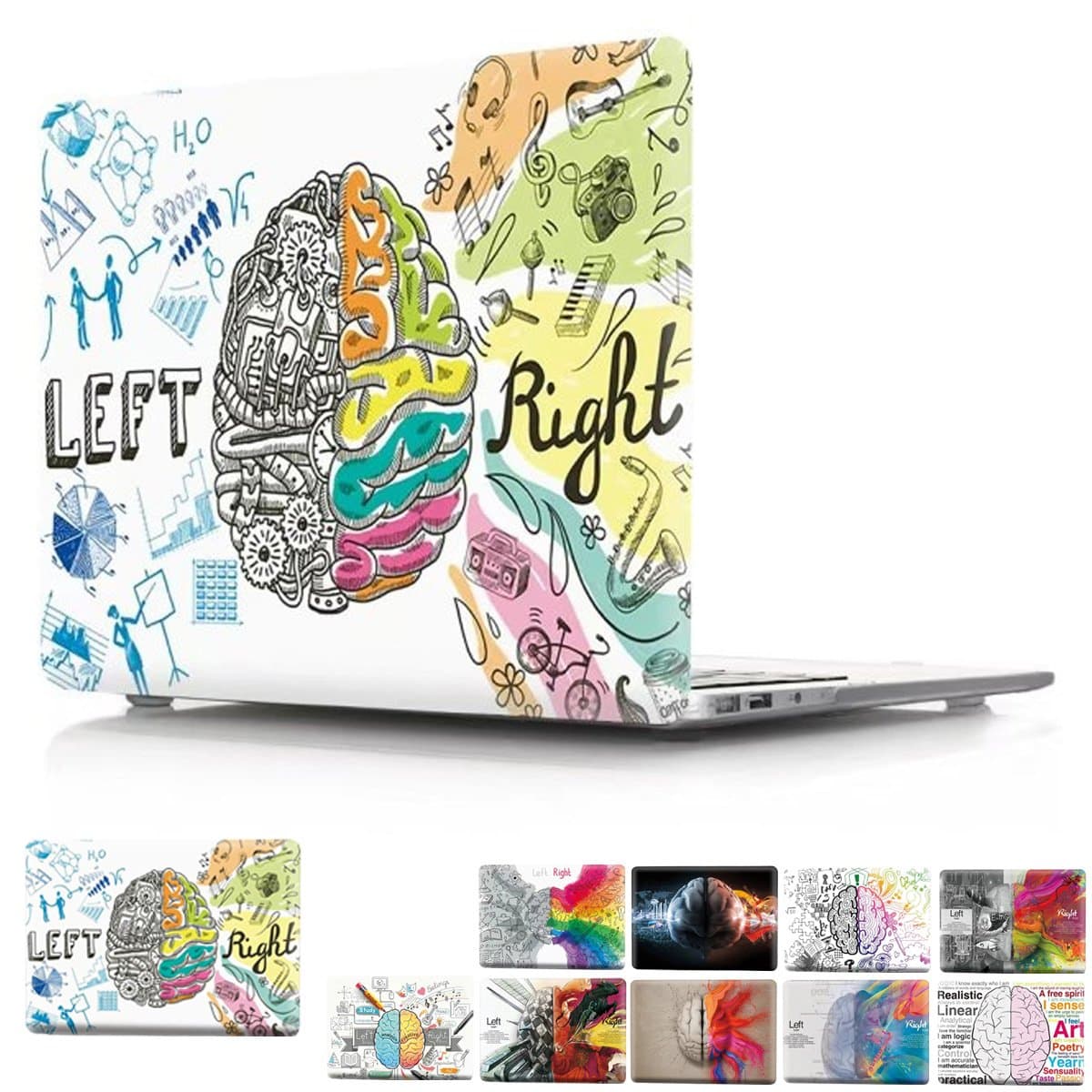 MacBook Retina 15 inch Case A1398, PapyHall MacBook Left and Right Brain Print Pattern Plastic Hard Case for MacBook Pro 15 inch with Retina Display (NO CD-ROM) Model: A1398 - Brain 1