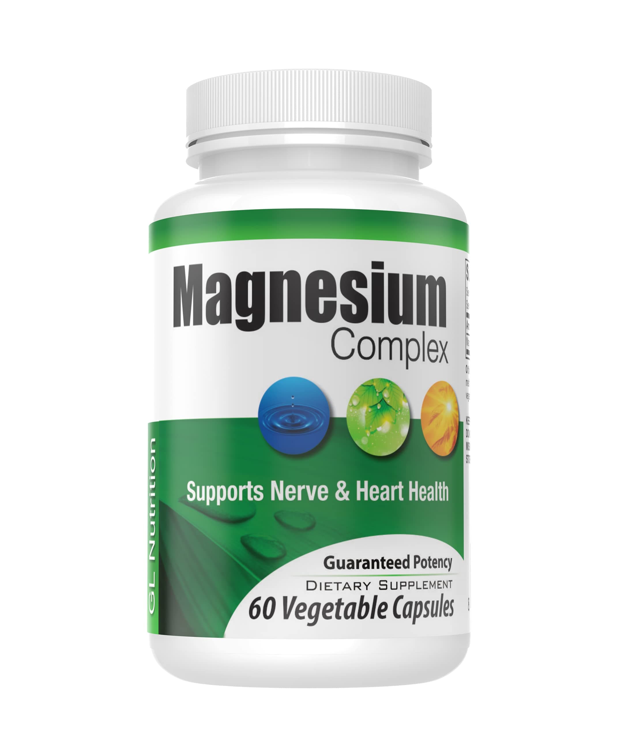 Magnesium Complex by GL Nutrition | Powerful Formula Containing 500MG of Magnesium Citrate & Magnesium Oxide | Reduces Muscle Soreness, Supports Nerve & Heart Health, Aids Relaxation & Sleep | 60 Caps