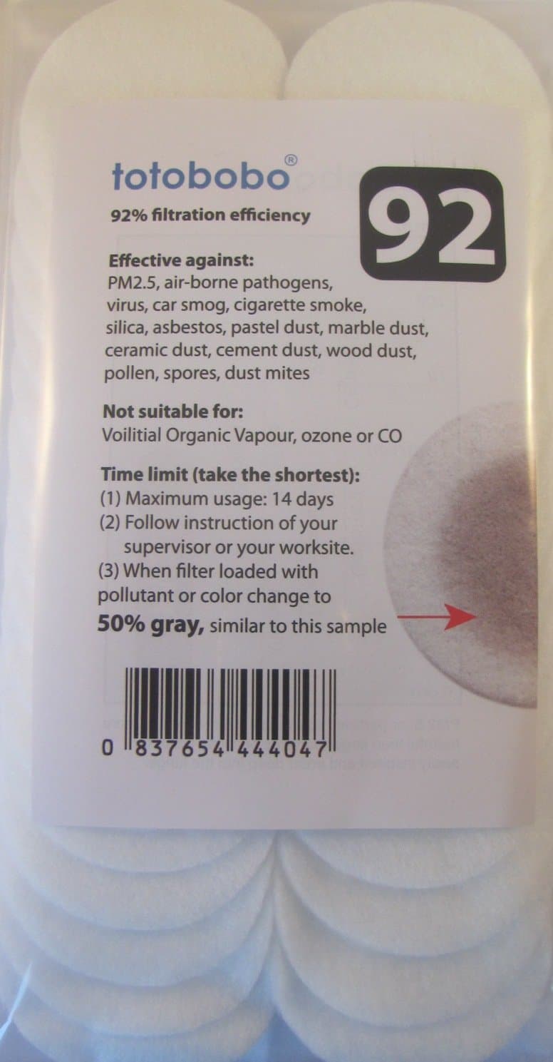 Totobobo 92% filter (15 pairs)