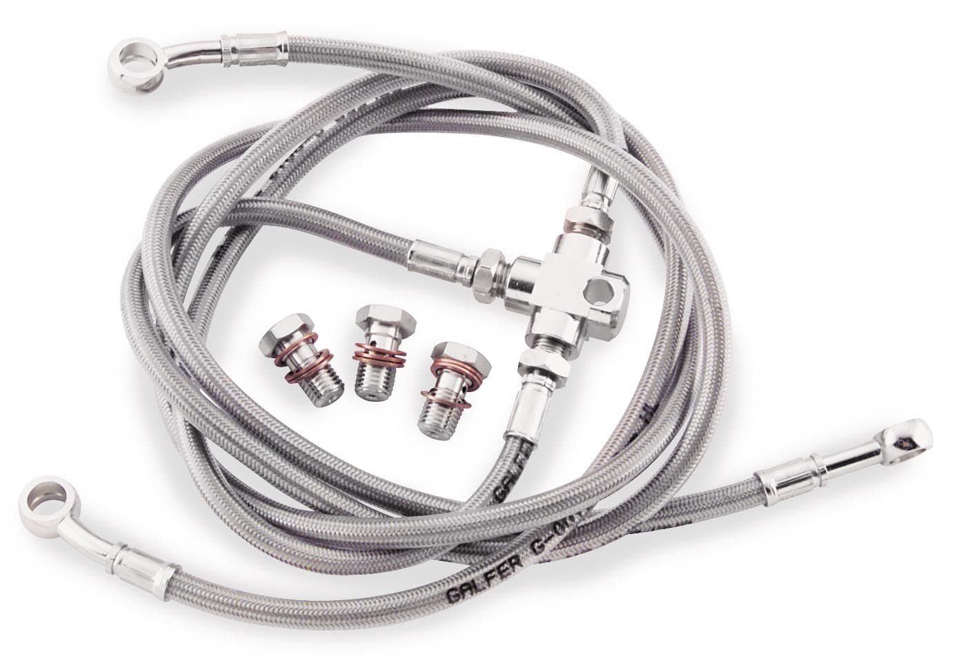 Galfer Front Brake Line Kit (3 Line) Compatible with 03-14 Suzuki LTZ400