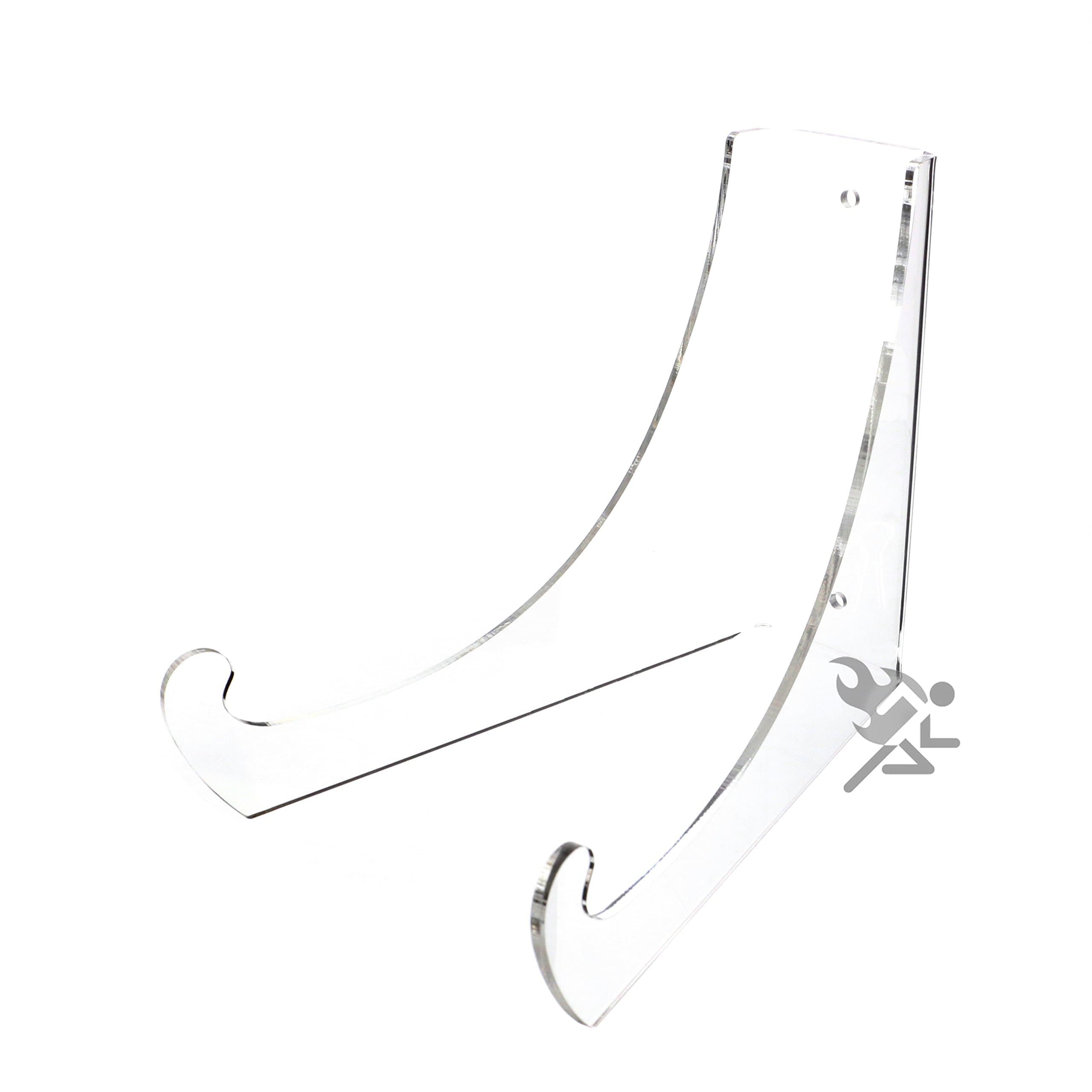 OnFireGuy (2) New 8" Large Clear Acrylic Bowl Easel Display Stands for 8" to 13" Platters and Bowls