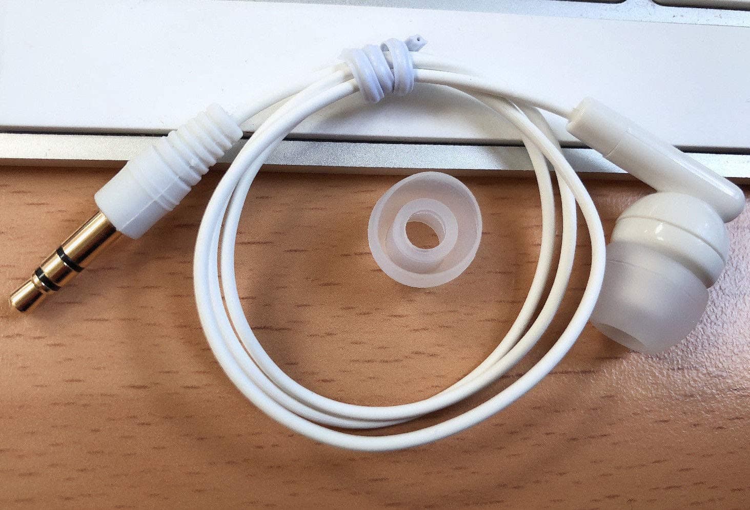 40 cm 3.5mm In Ear Stereo Single-sided Mono Earbud Earphone Headset Headphone (White)