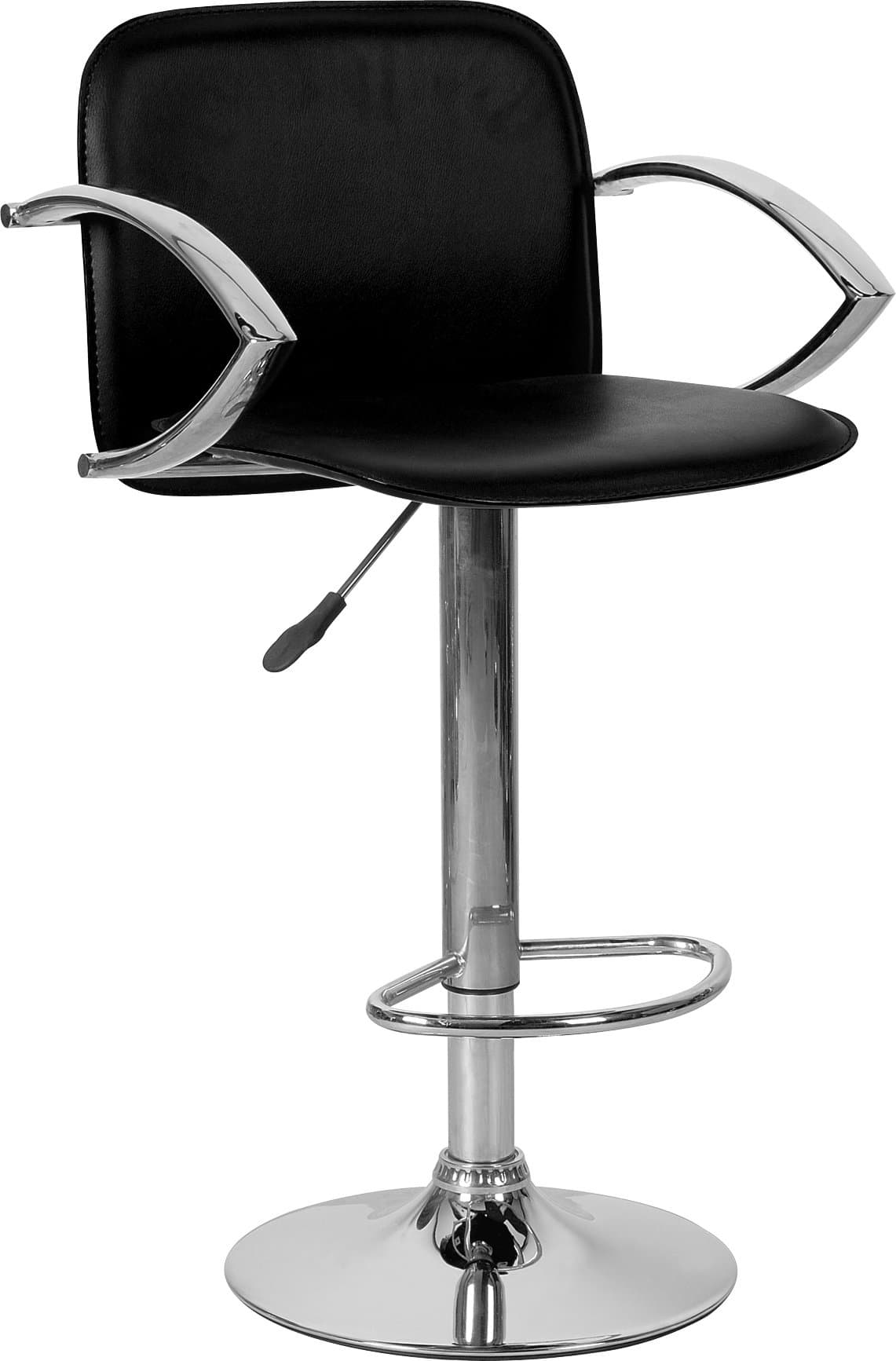 Black Stylish Pvc Bar Stools - Perfect For The Kitchen Breakfast Bar