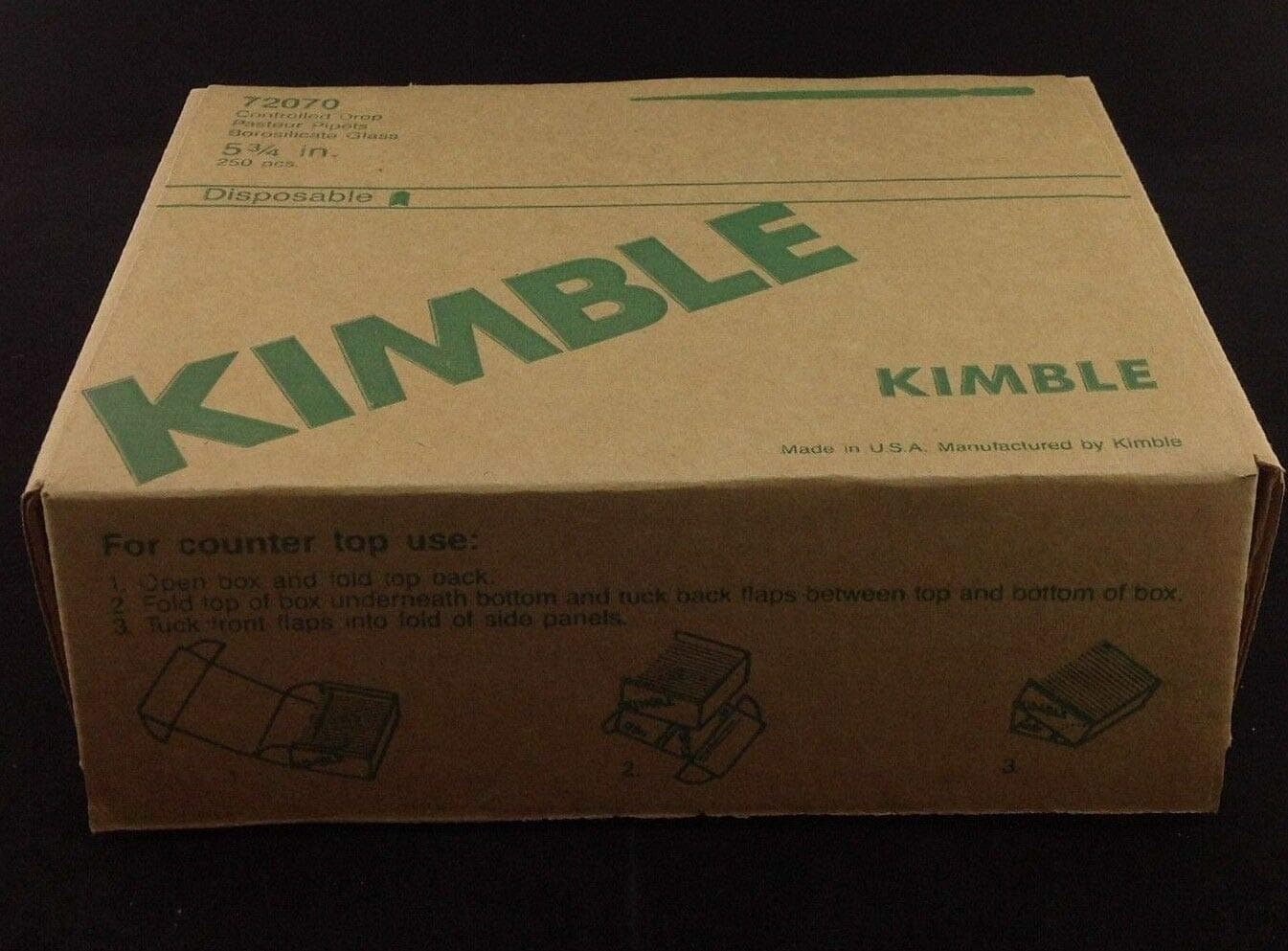 Kimble 72070 Pasteur Pipets Borosilicate Glass 5 3/4" 250 pk