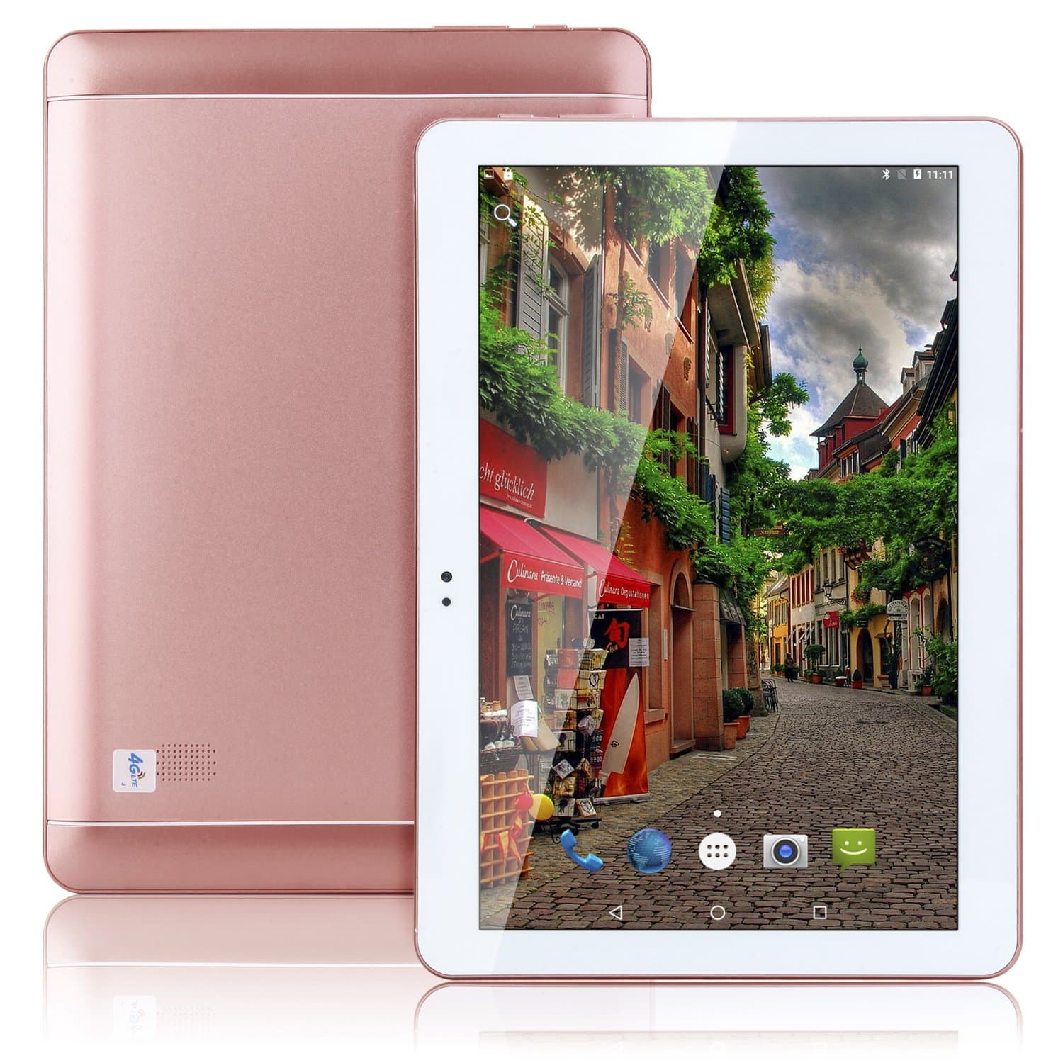Hot 4G LTE 10.1 inch Tablet Octa Core 2560*1600 IPS RAM 4GB ROM 64GB 4G Dual sim card Phone Call Tablets PC Android 6.0 GPS electronics Dual camera 7 9 10 Rose gold
