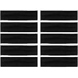 Styla Hair 10 Pack Yoga Headbands - Elastic Cotton Multi-Function Sports Head Bands Stretchy Wraps