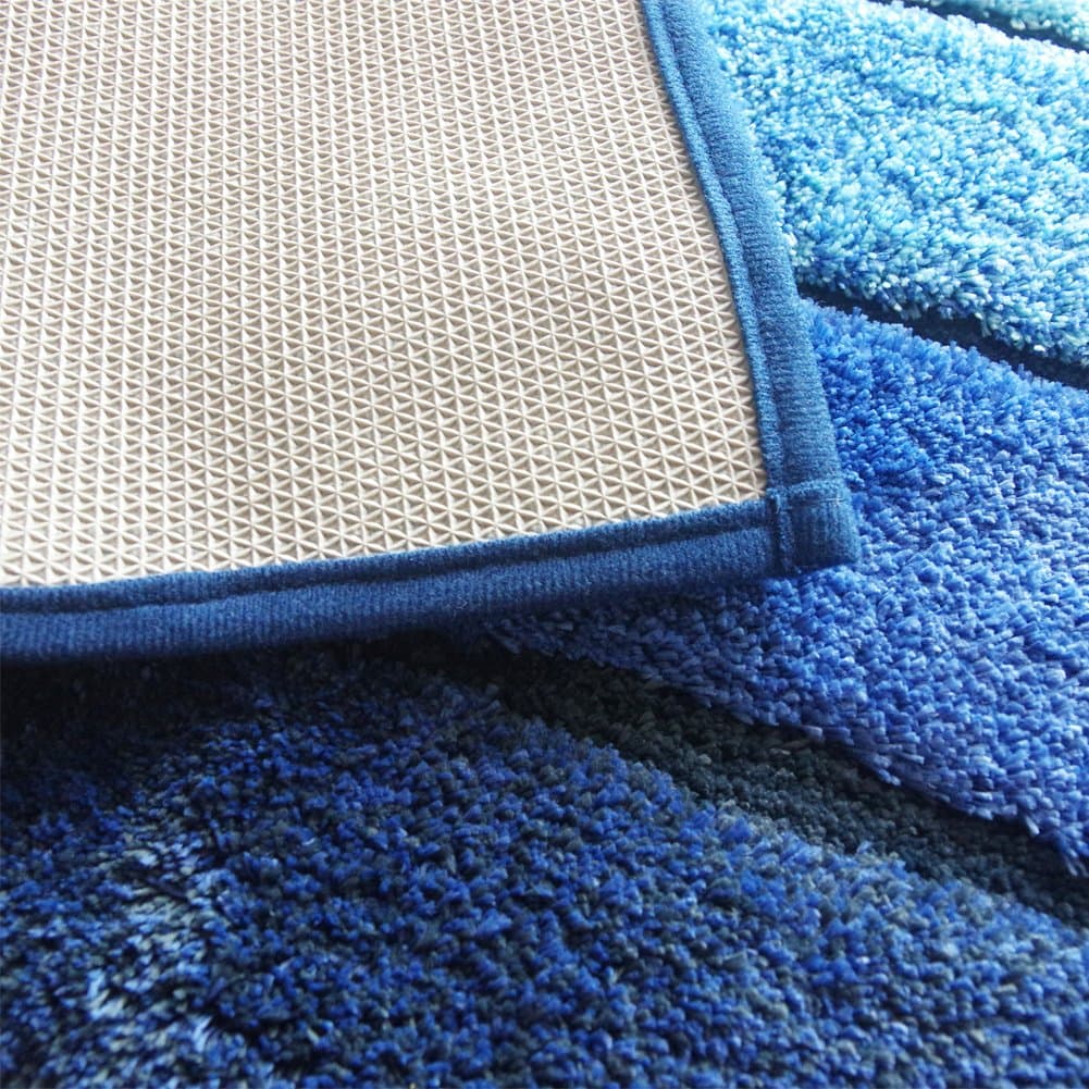 VosyoungMicrofiber Bath Rug Bath Mat Soft Non-slip Absorbent Bathroom Shower Kitchen Mats 15.8" xL23.7 Blue