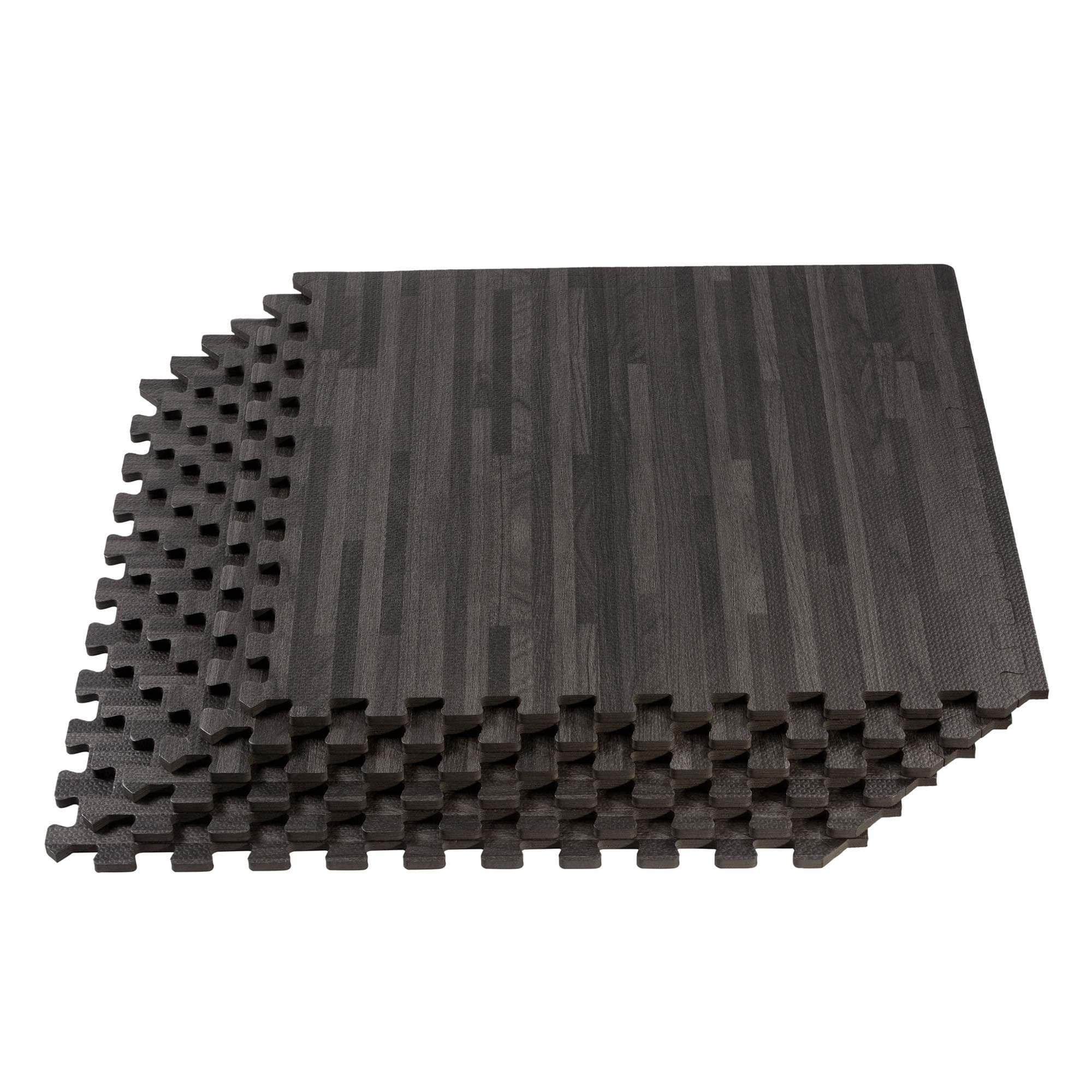 Forest Floor Thick Printed Foam Tiles, Premium Wood Grain Interlocking Foam Floor Mats, Anti-Fatigue Flooring, 5/8" Thick