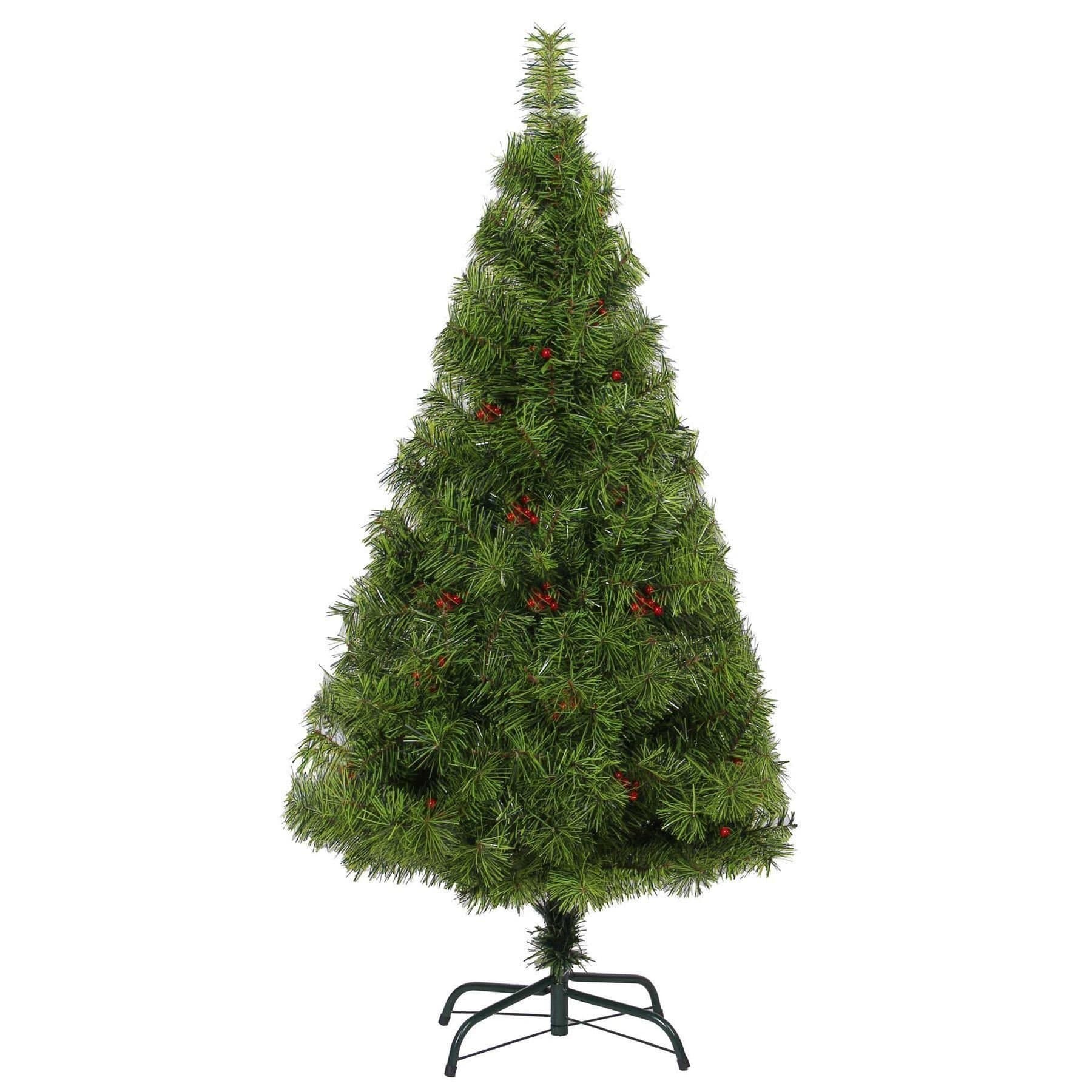 SHATCHI 6ft Traditional Christmas Tree Boulder Pine with Berry