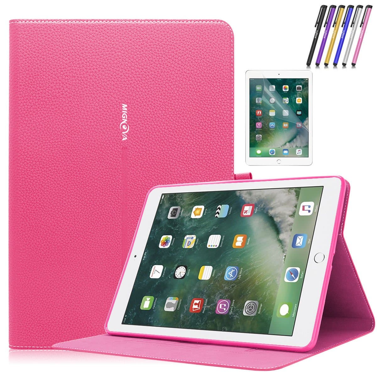 iPad Pro 10.5 2017 Case, Mignova Ultra Slim Smart Case Cover with Auto Sleep Wakeup Function for Apple iPad Pro 10.5 inch 2017 release + Screen Protector Film and Stylus Pen (Pink)