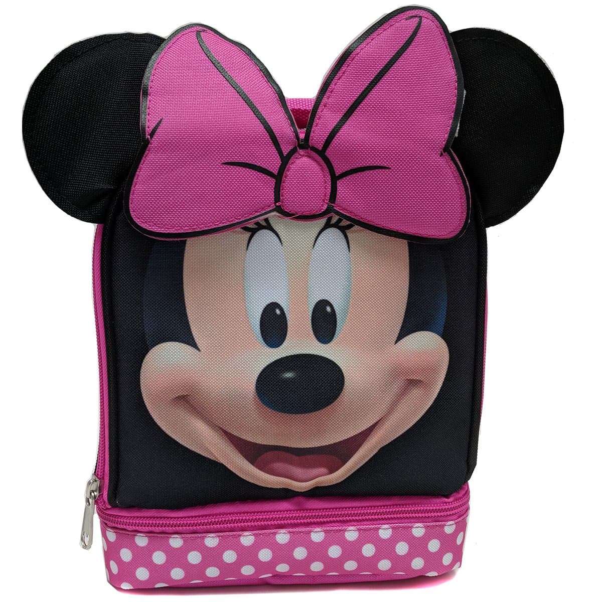 Disney Minnie Mouse Face Dual Compartment Insulated Lunch bag