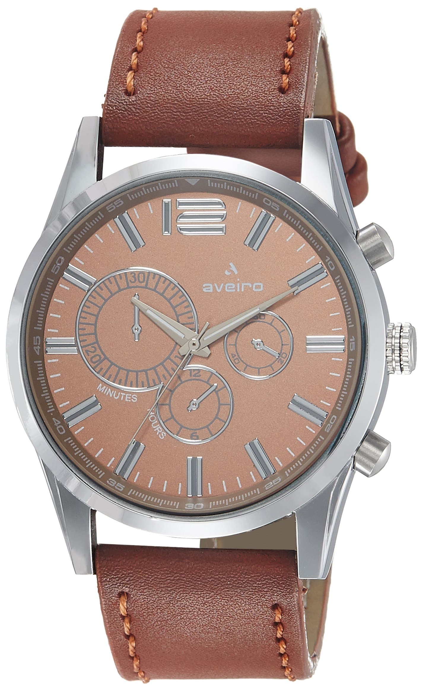 Aveiro Analog Brown Dial Men's Watch-AV5MULTILTR