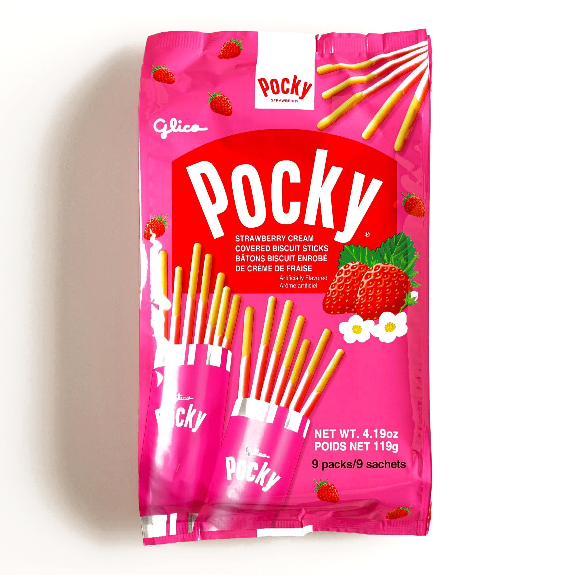 Strawberry Pocky Value Pack 4.1 oz each (4 Items Per Order)
