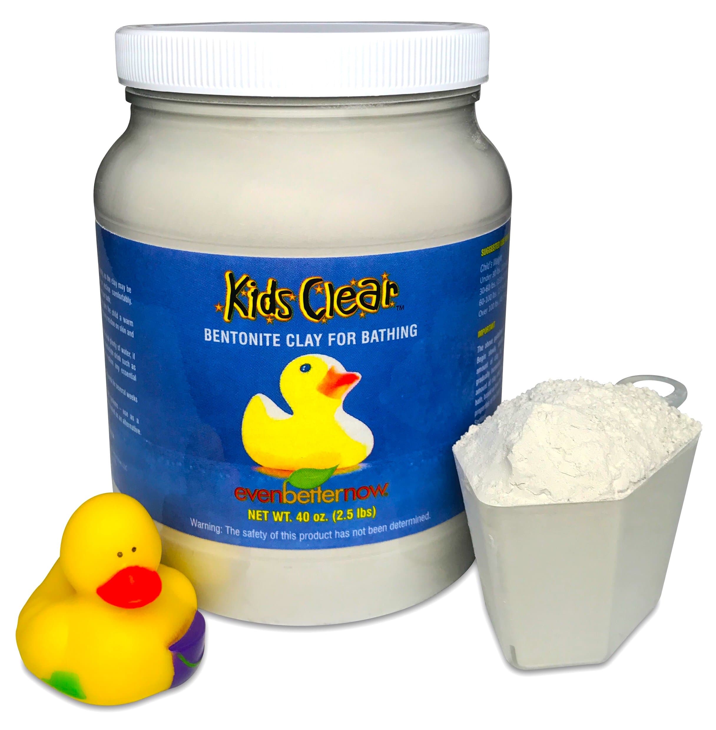 Kids Clear Cleansing Clay Baths, 2.5 lbs, 100% Pure Sodium Bentonite - Removes Toxins, Impurities and Contaminants by Evenbetternow LLC