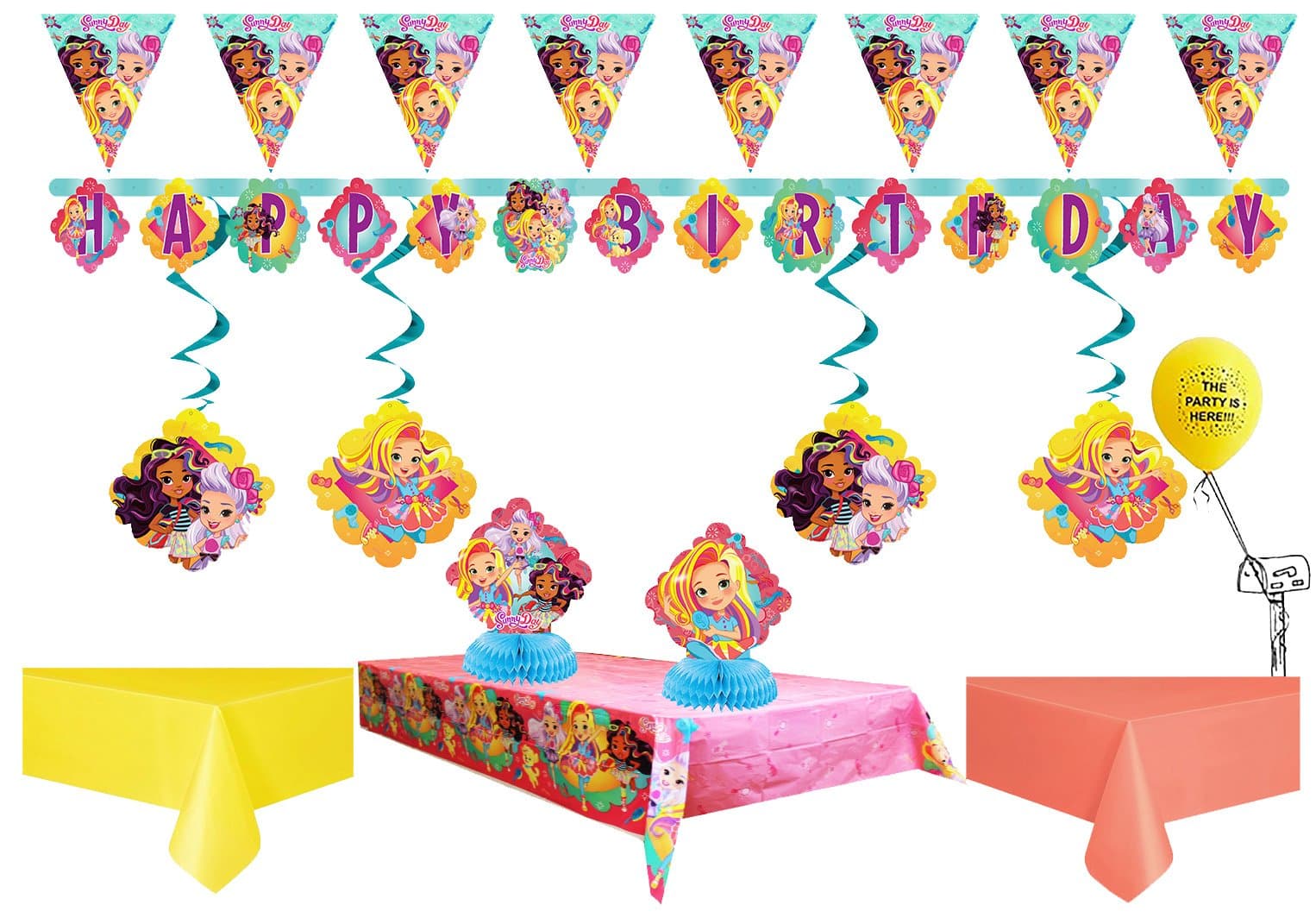Sunny Day Party Decoration Package with Balloon