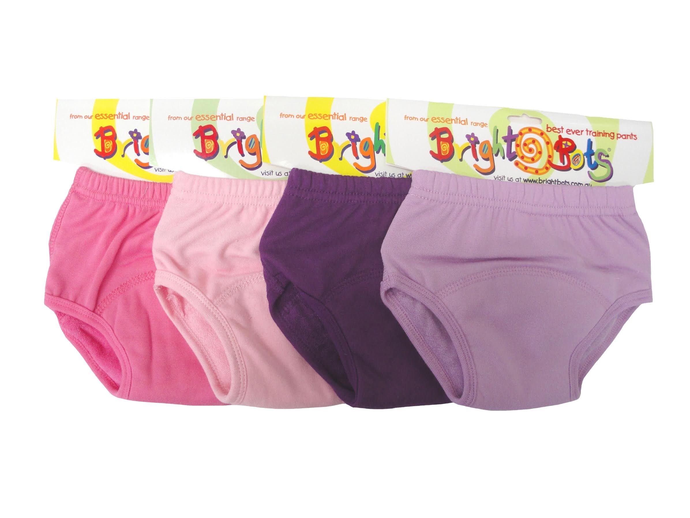 Bright Bots 4 Pack Washable Potty Training Pants, Reusable Underwear Trainer Pants