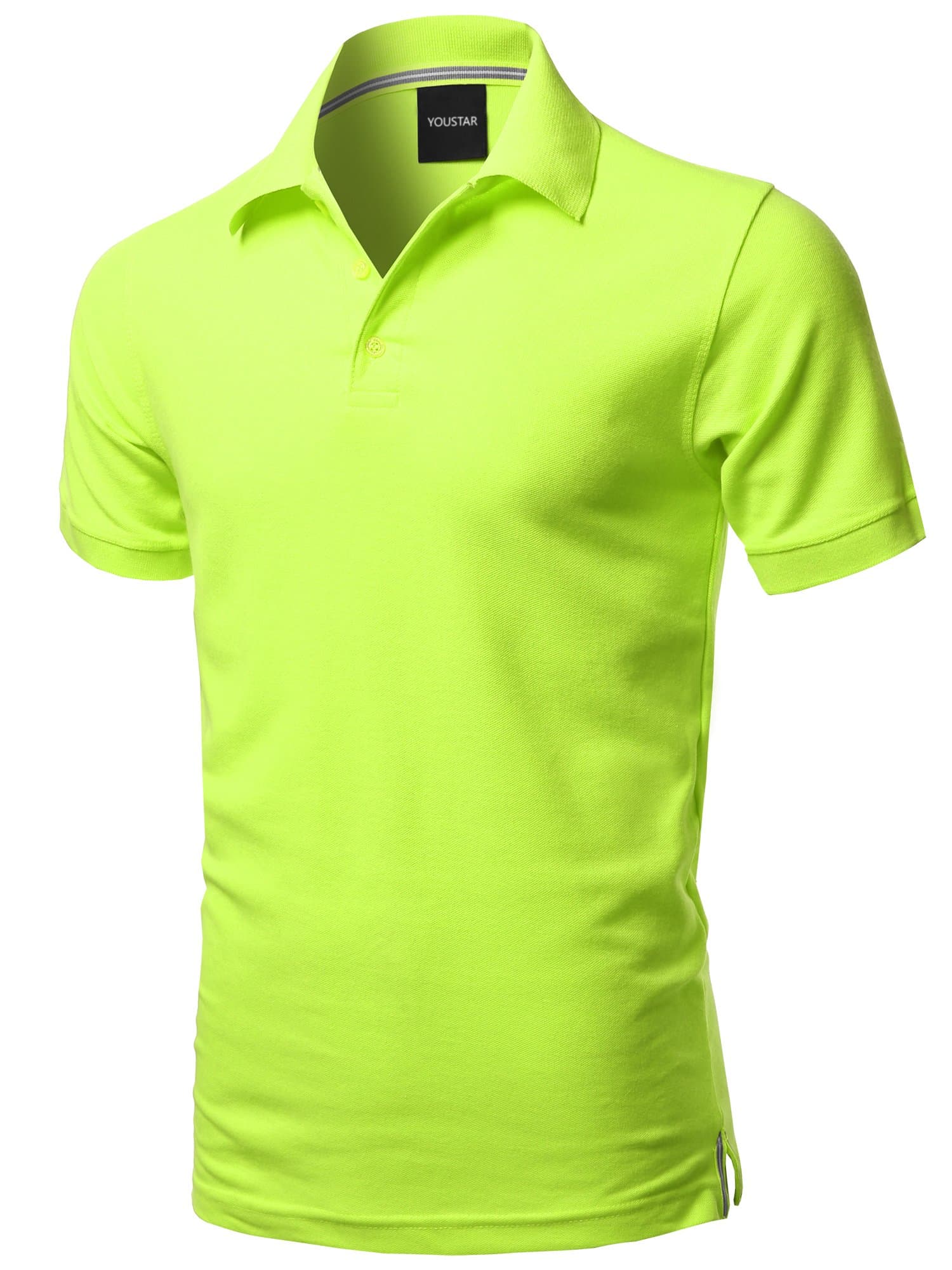 Men's Solid Short Sleeves Basic Premium Quality Side Slit Polo Shirt