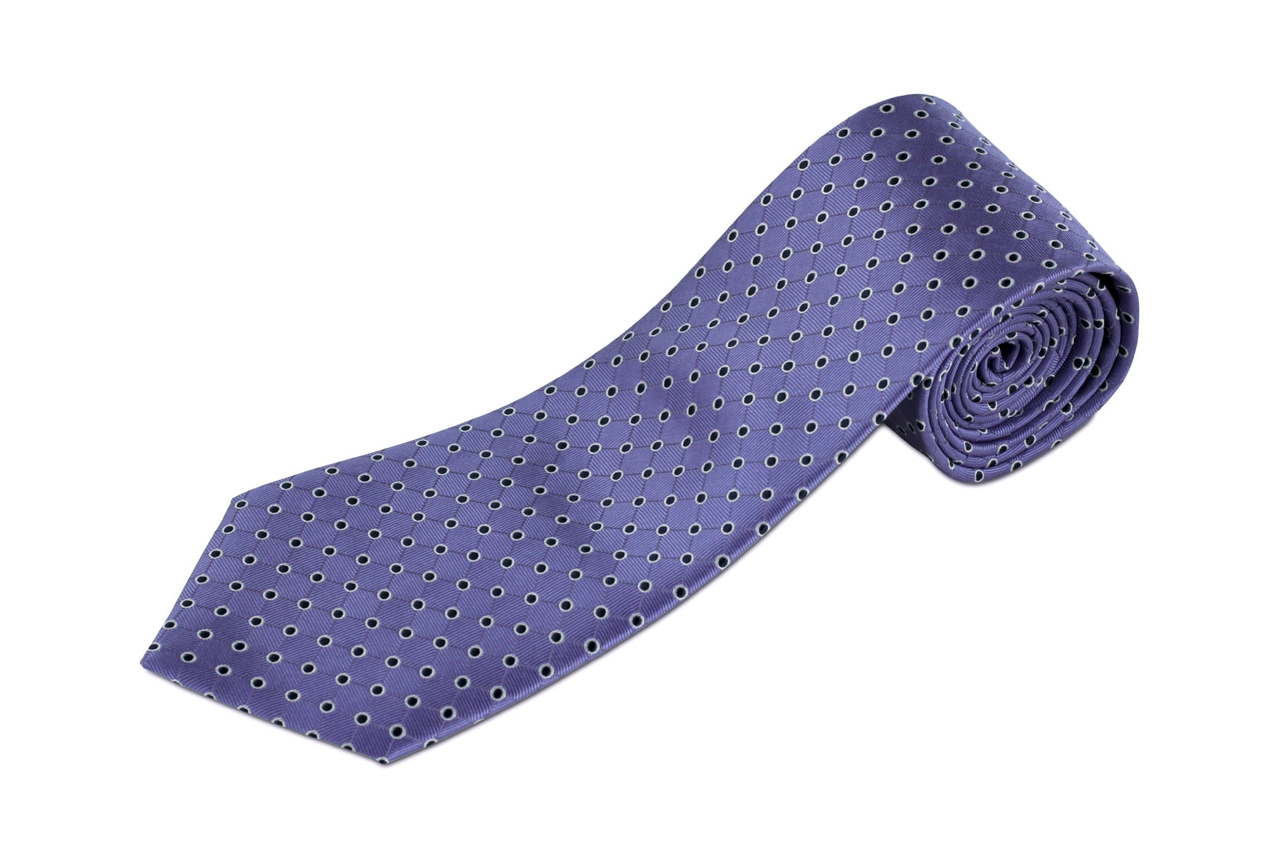Extra Long Tie for Big and Tall Men – 100% Silk – Polka Dots – 63” XL or 70” XXL