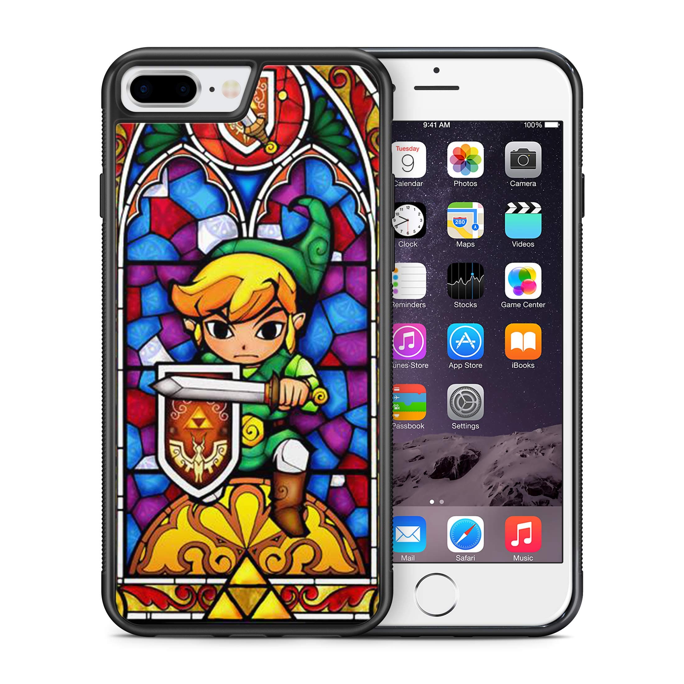Zelda Glass Art ModifiedCases Bumper Case Compatible for iPhone 7 Plus/8 Plus