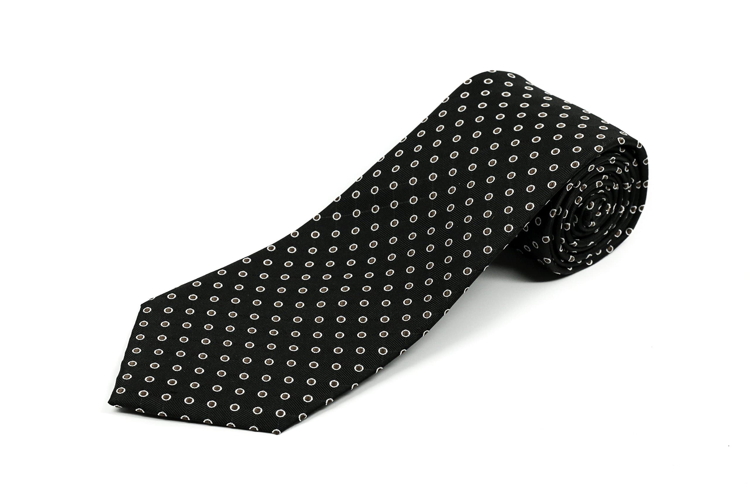 Extra Long Tie for Big and Tall Men – 100% Silk – Polka Dots – 63” XL or 70” XXL