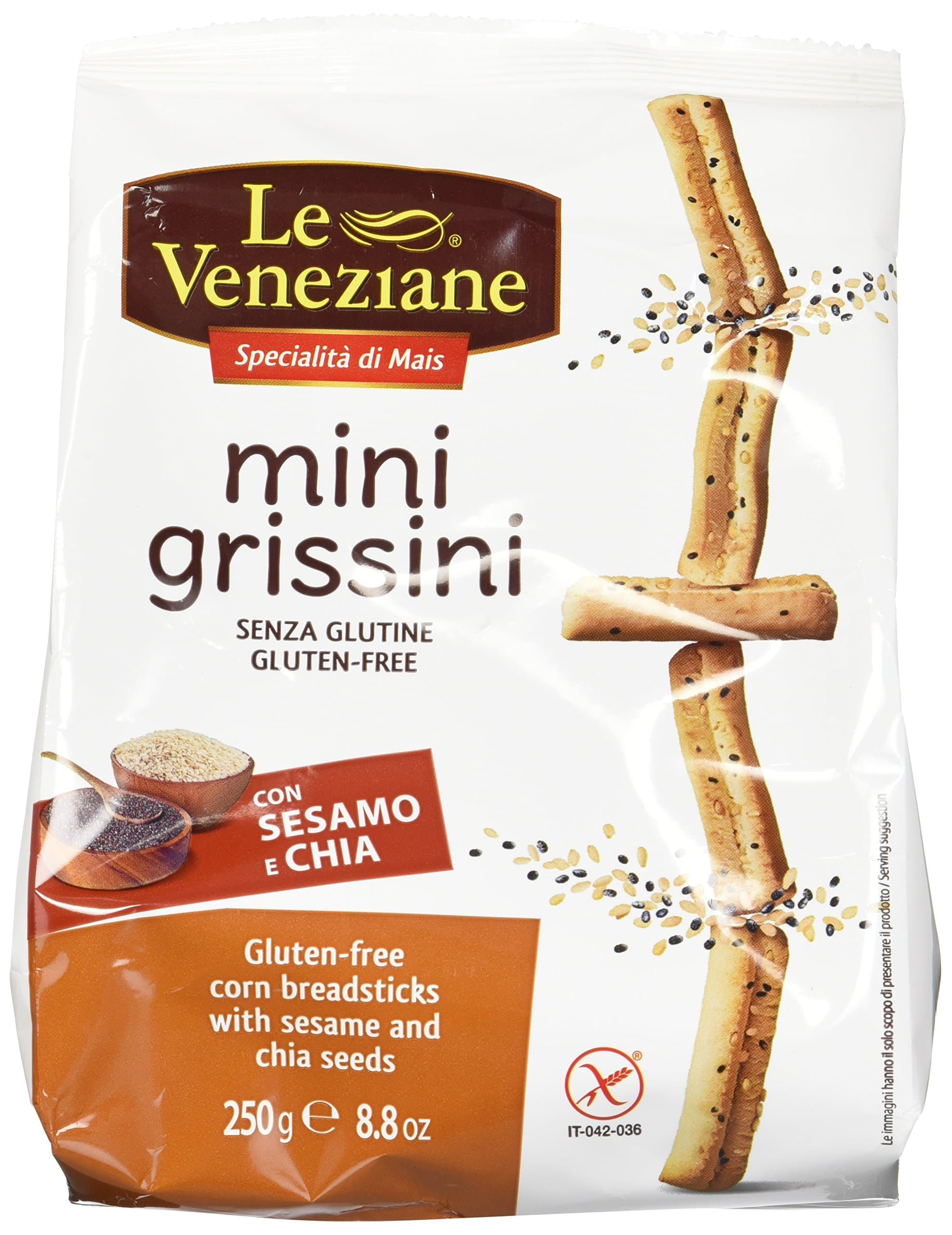 Mini Grissini with Chia & Sesame 500 g (Pack of 2)