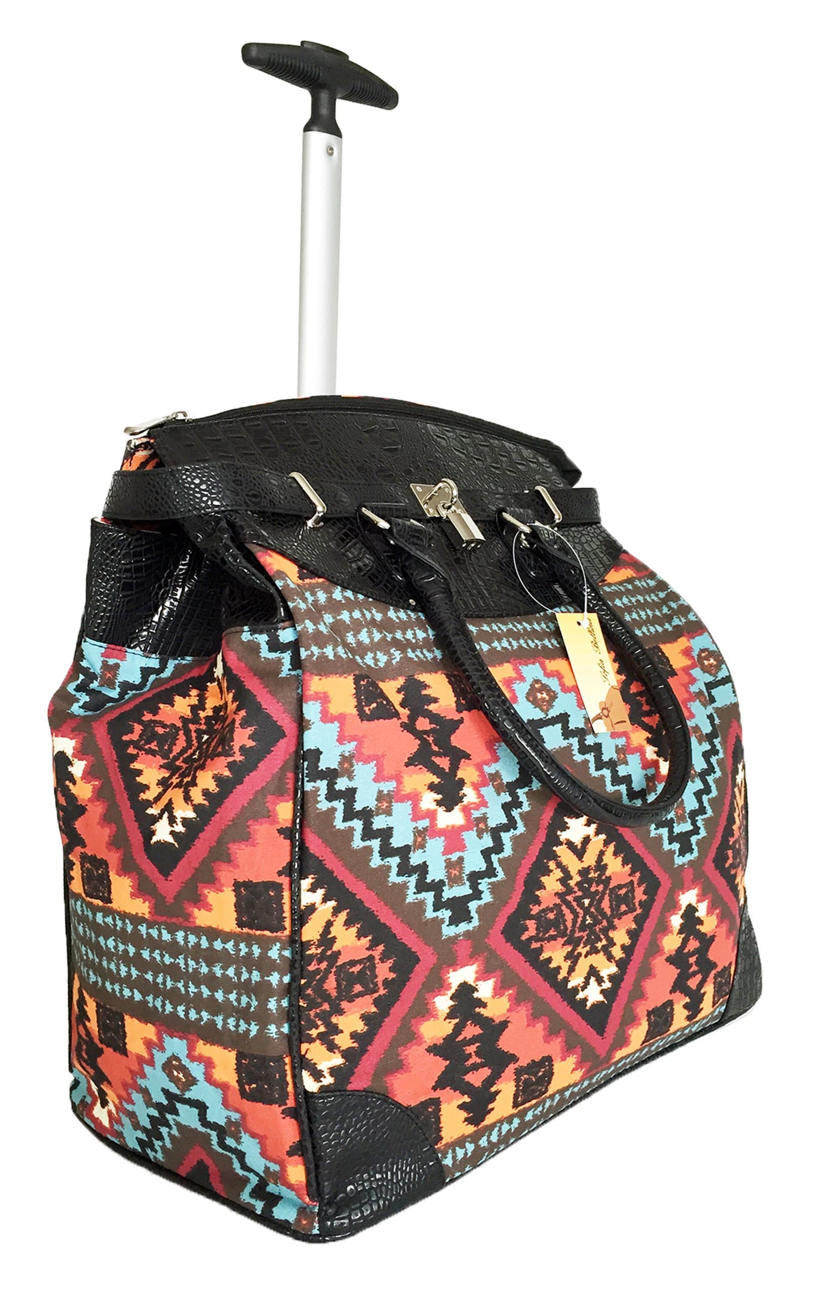 Trendy Flyer Computer/Laptop Rolling Bag 2 Wheel Case Tribal