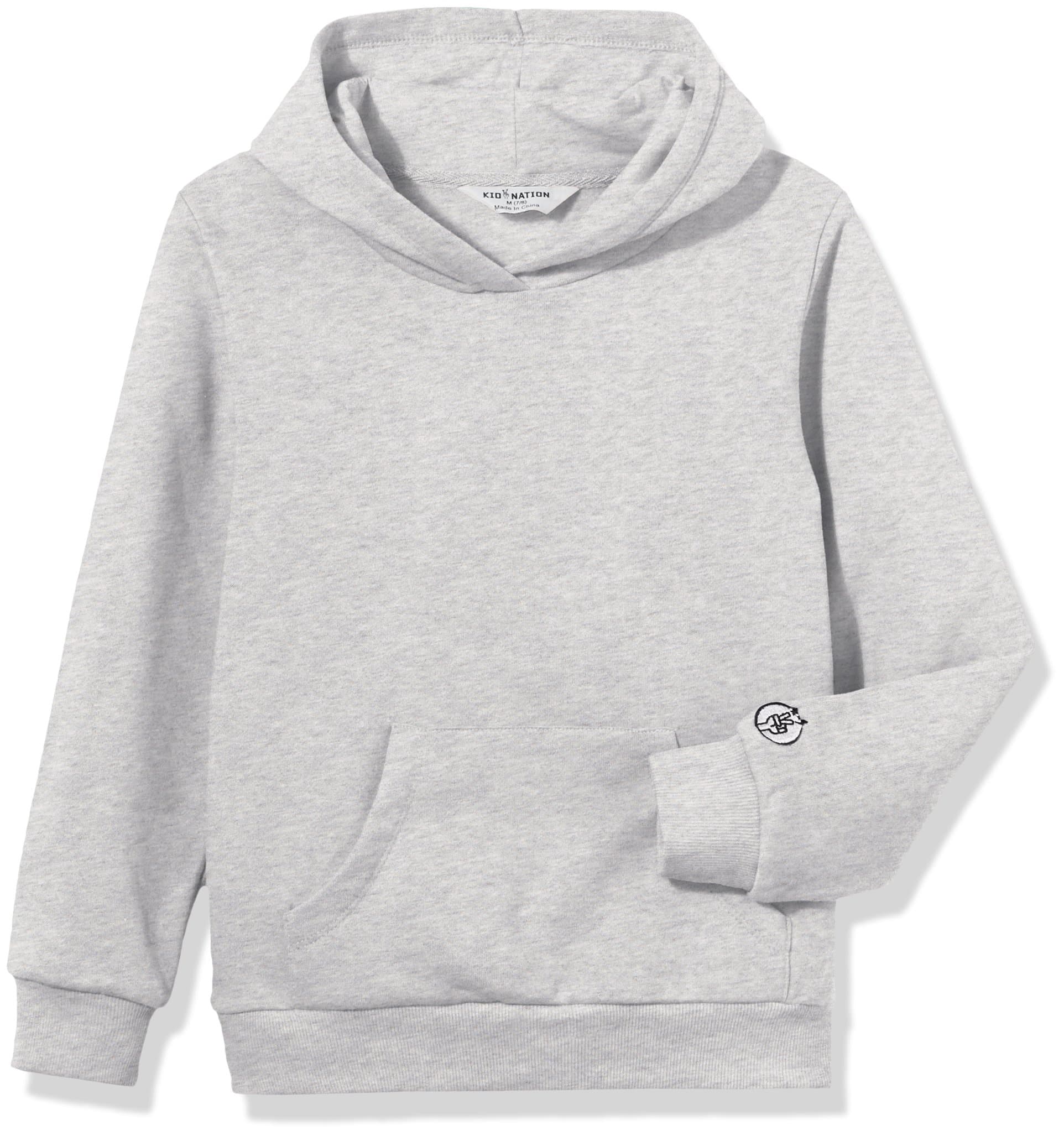 Kids' Soft Brushed Fleece Casual Basic Pullover Hooded Sweatshirt Hoodie for Boys or Girls 4-12 Years