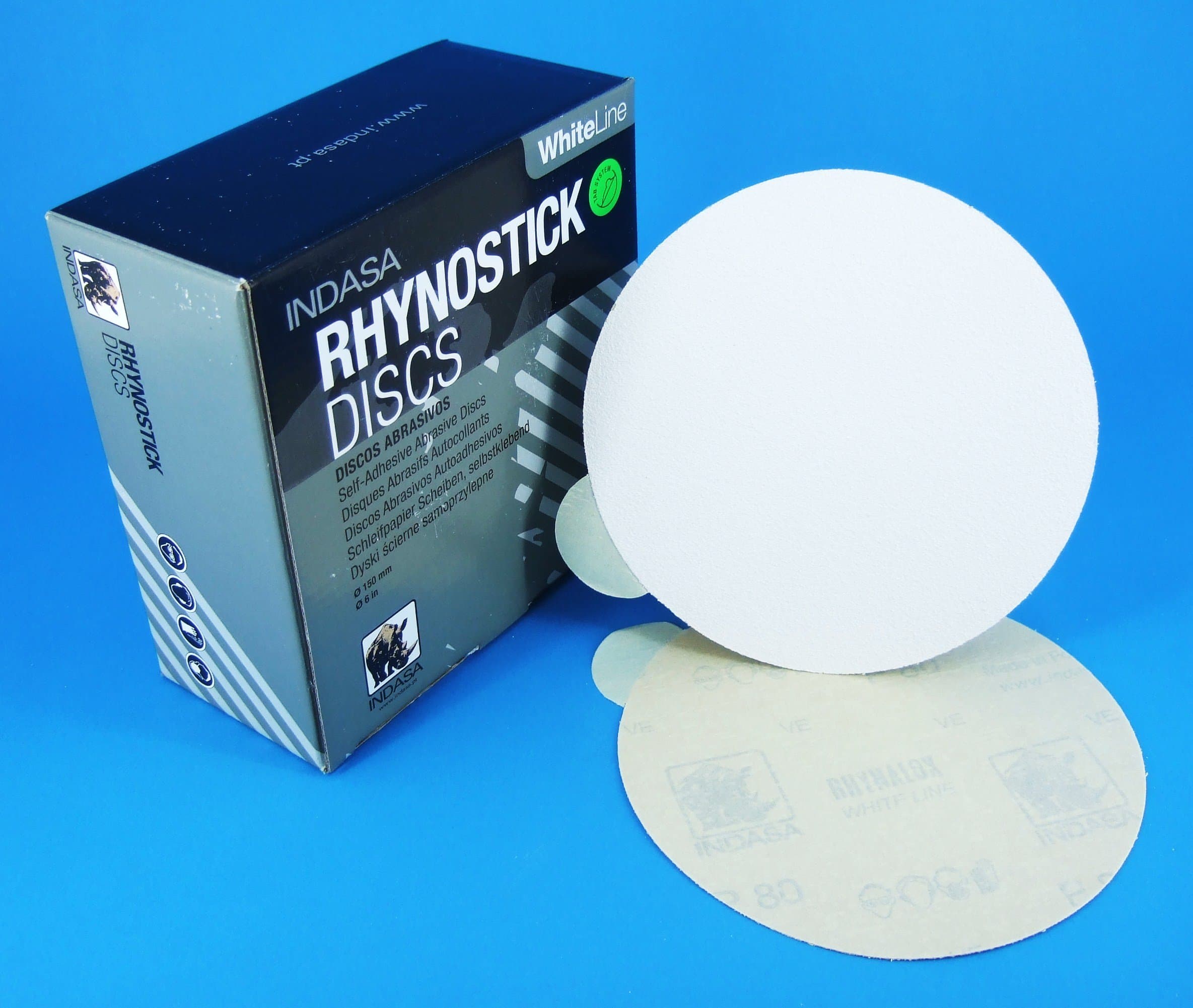 Indasa Rhynostick 150mm Plain Discs 500grit Sticky Pack 100