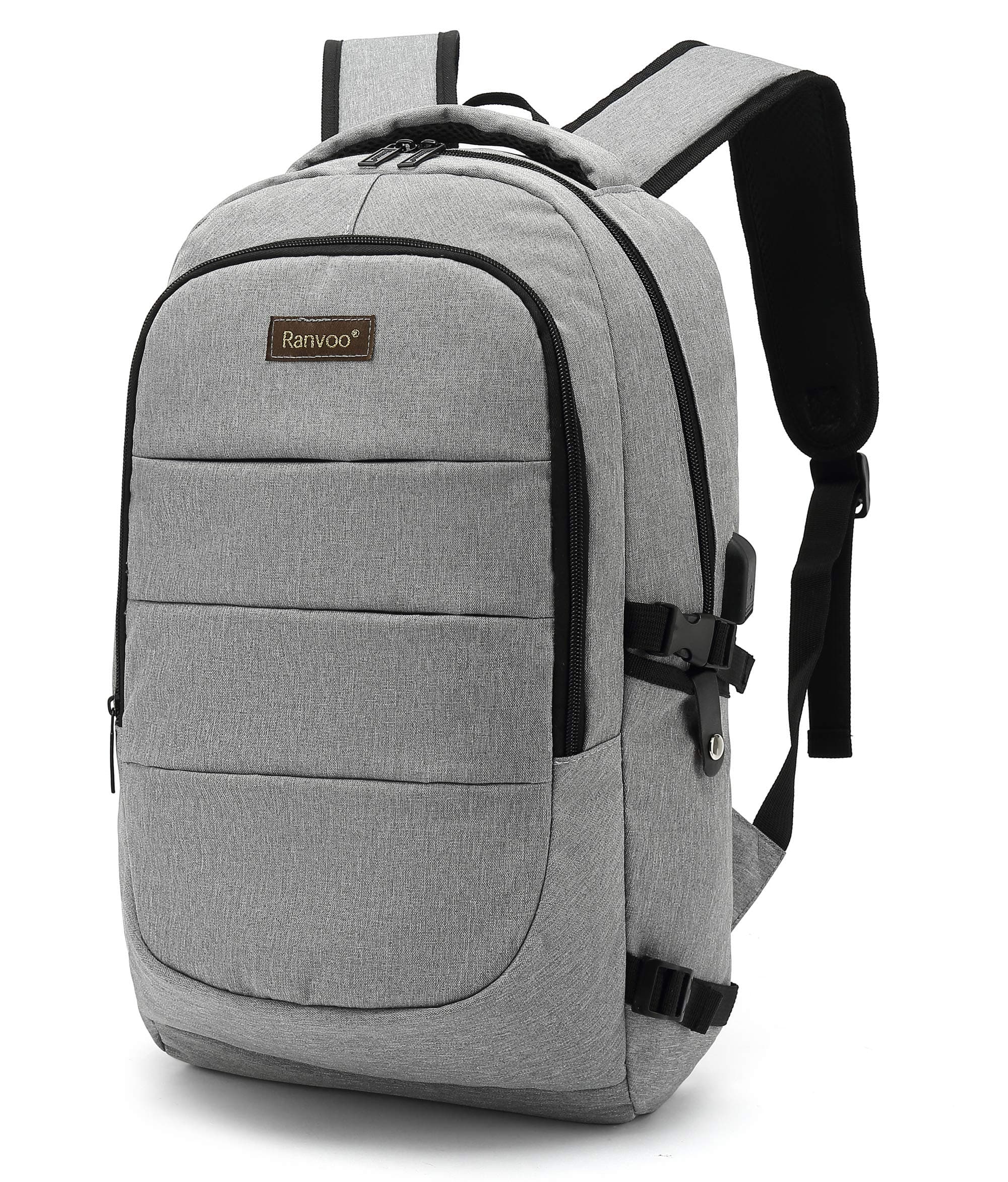 Laptop Backpack, Fits 15.6in Computer Durable Casual Anti Theft Backpack Travel Bag, with USB Charging Port Jack, Waterproof Large Compartment Daypacks