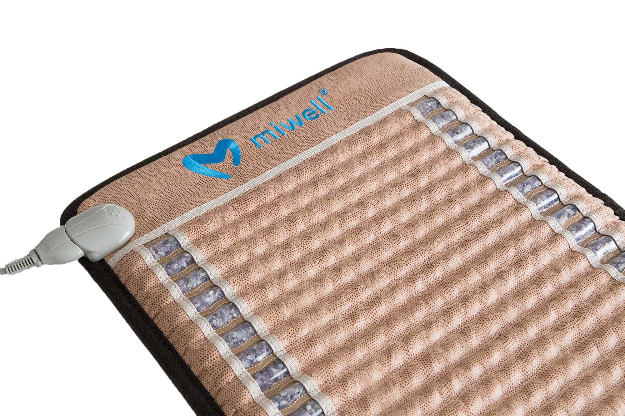 Mini CrystalMat - Small Head Pad with Amethyst Crystals (49 x 80 cm) - Heating Mat - Pure Amethyst - Negative Ions - Infrared Rays - Adjustable Temperature