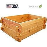 Timberlane GardensRaised Bed Kit Double Deep (Two 2x3) Western Red Cedar with Mortise and Tenon Joinery 2 Feet x 3 Feet