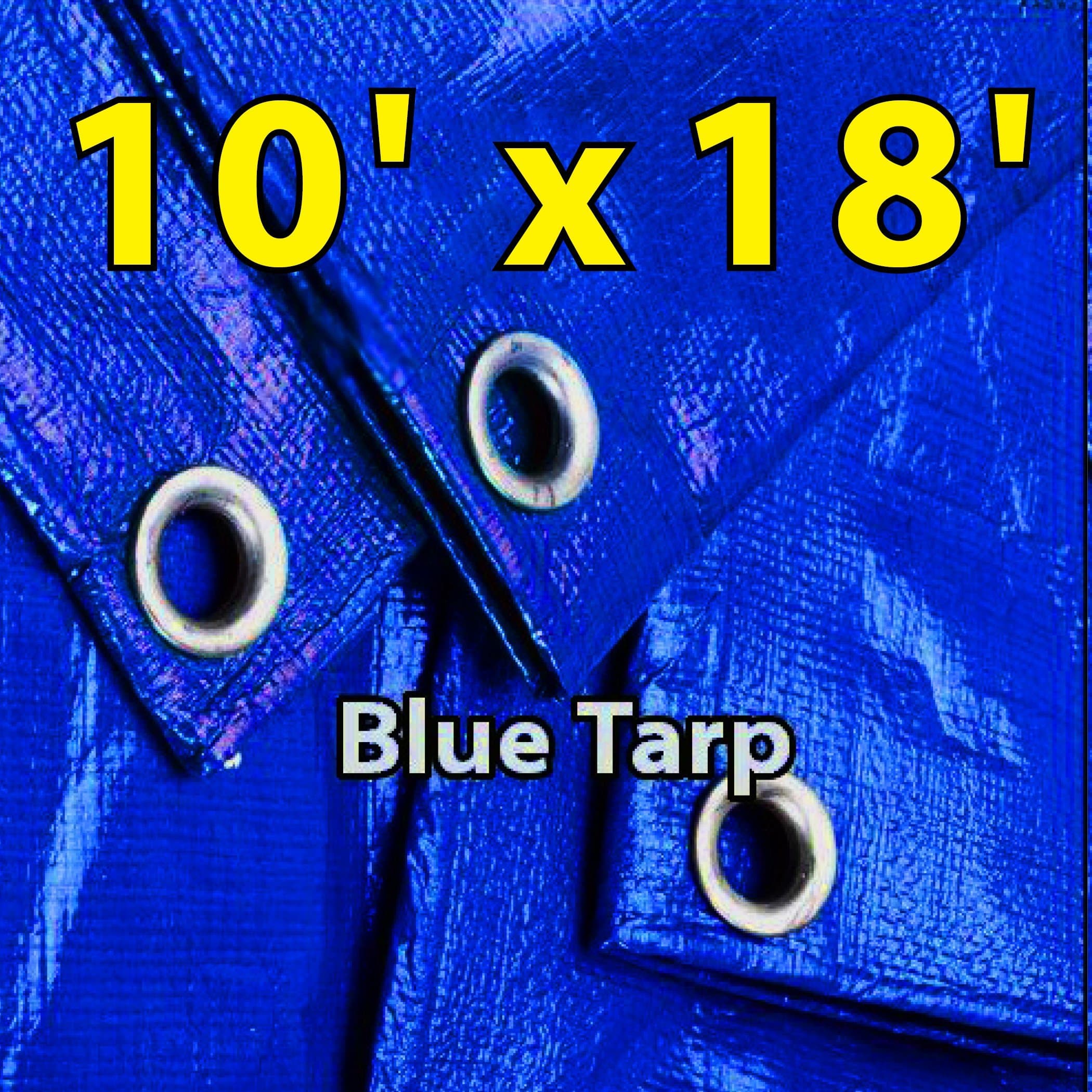 10'x18' Blue Multi-Purpose 6ml Waterproof Poly Tarp Cover with Tent Shelter Camping Tarpaulin by Prime Tarps