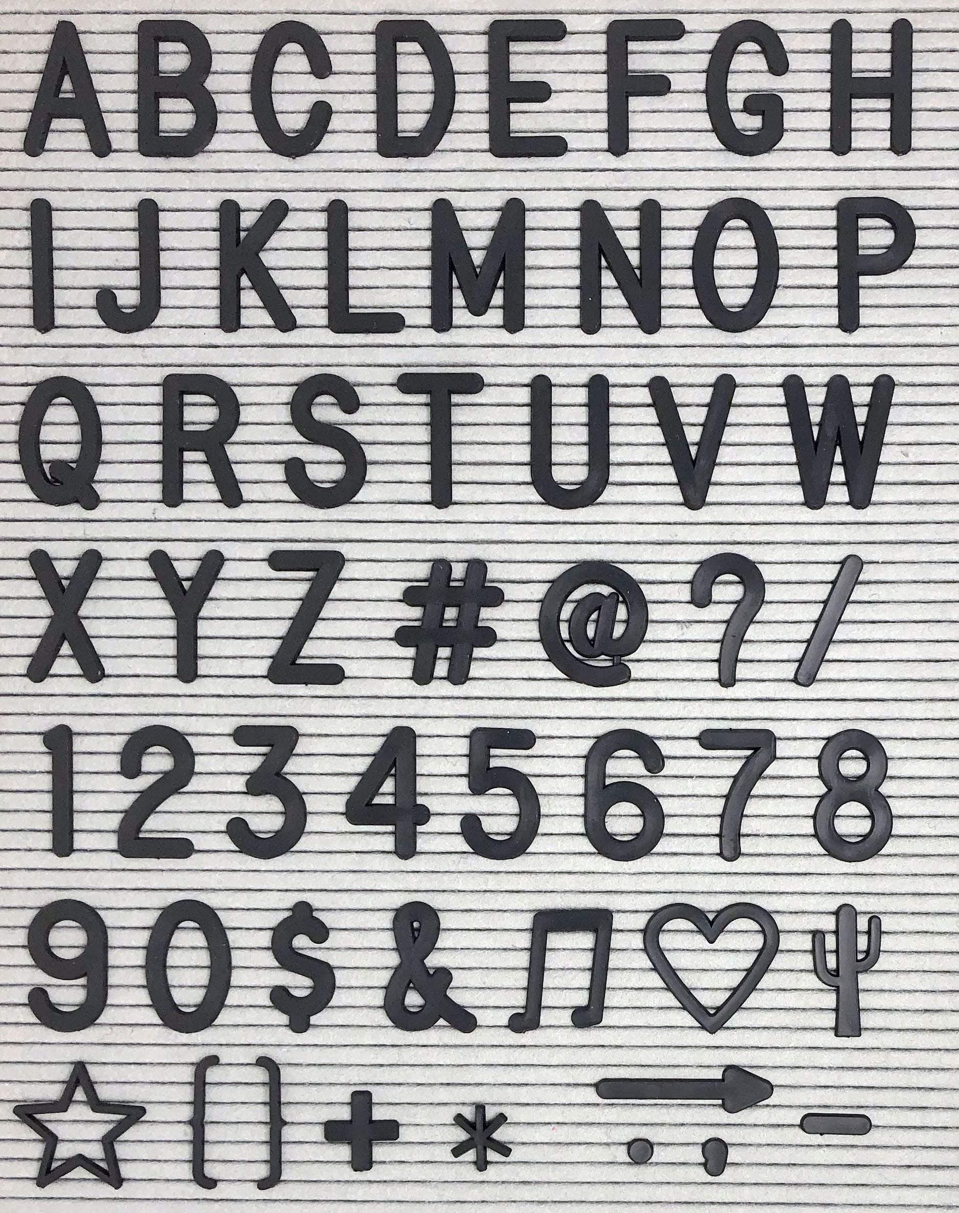 2 Inch BLACK Letters