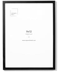 Opposite Wall - 9x12 in - Black Oak Wood Picture Frame - Lightweight, Versatile & Shatterproof - Wall Hanging Poster or Photo Frame - Wall Decor for Office, Gallery & Home