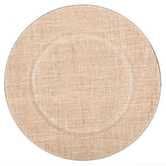 Burlap Decorative Charger Plates Rustic (Set of 4)